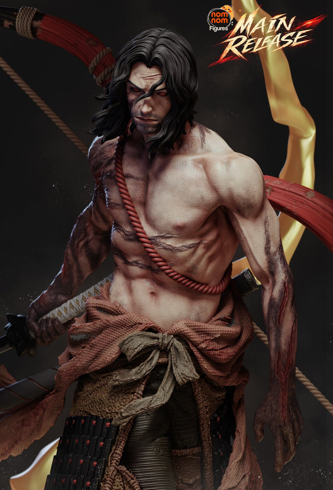 Genichiro Ashina Sekiro Shadows Die Twice resin figure by NomNom Figures — studio preview 1