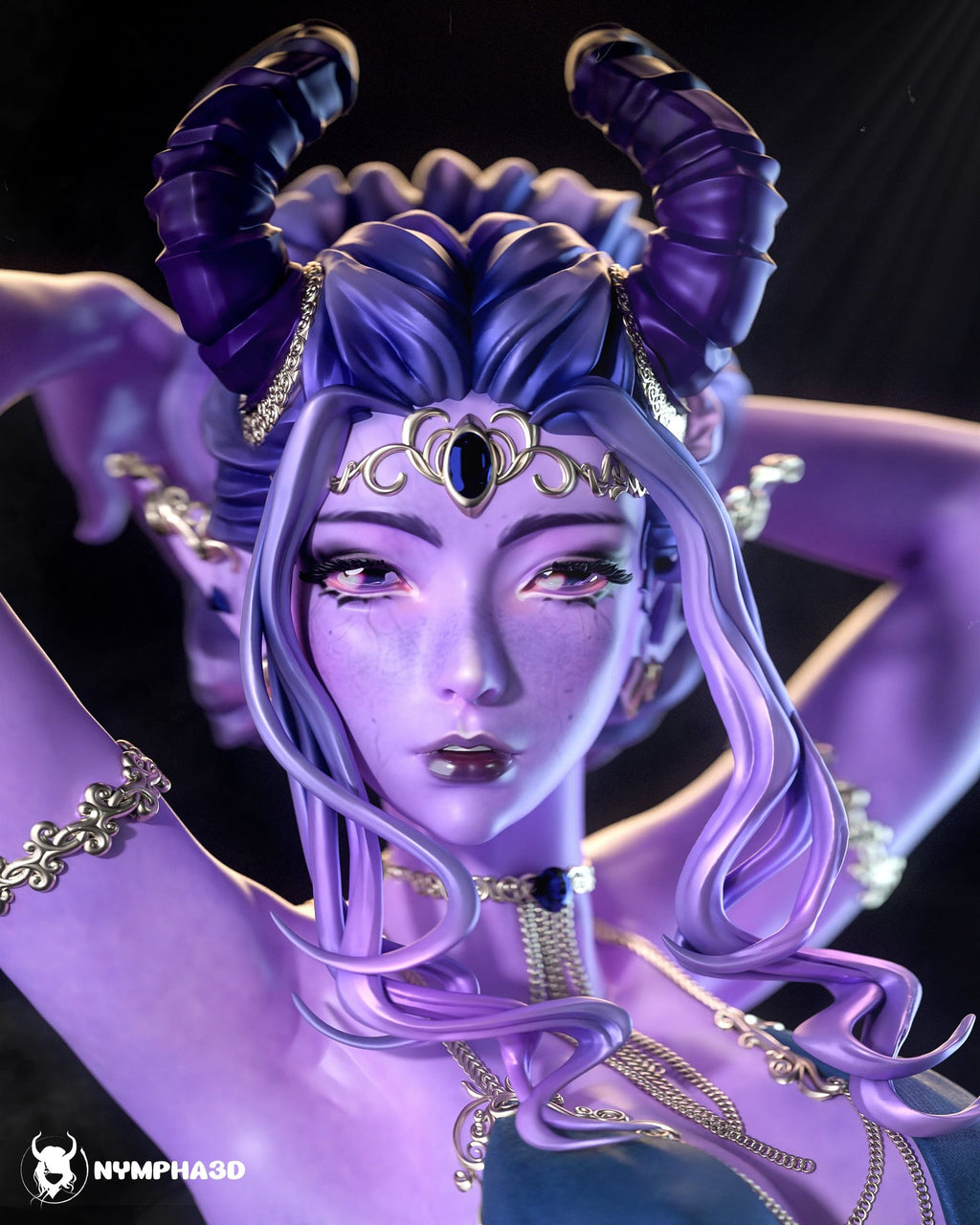 Tiefling Woman (_Original Characters) resin figure by Nympha — studio render 5