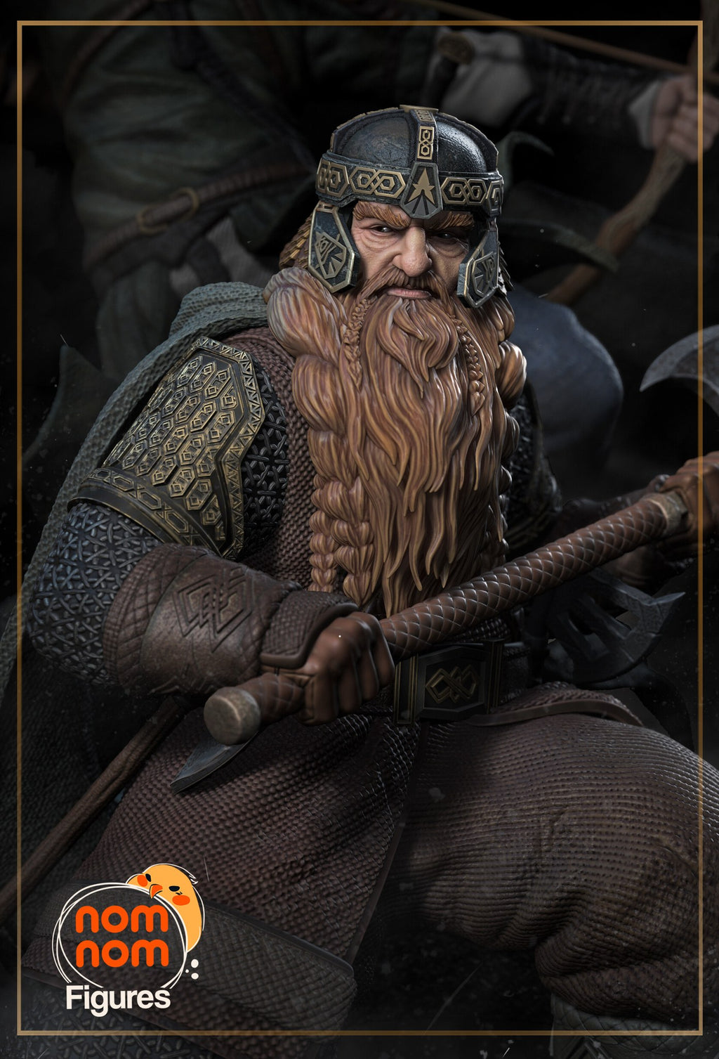 Gimli and Legolas — studio render 2