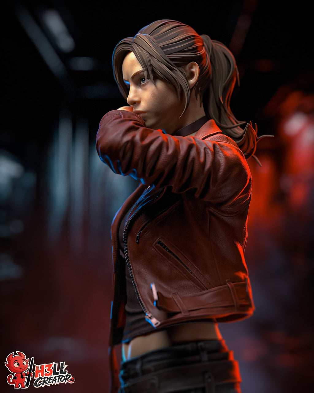 Claire Redfield (Resident Evil) resin figure by h3LLcreator — studio render 7