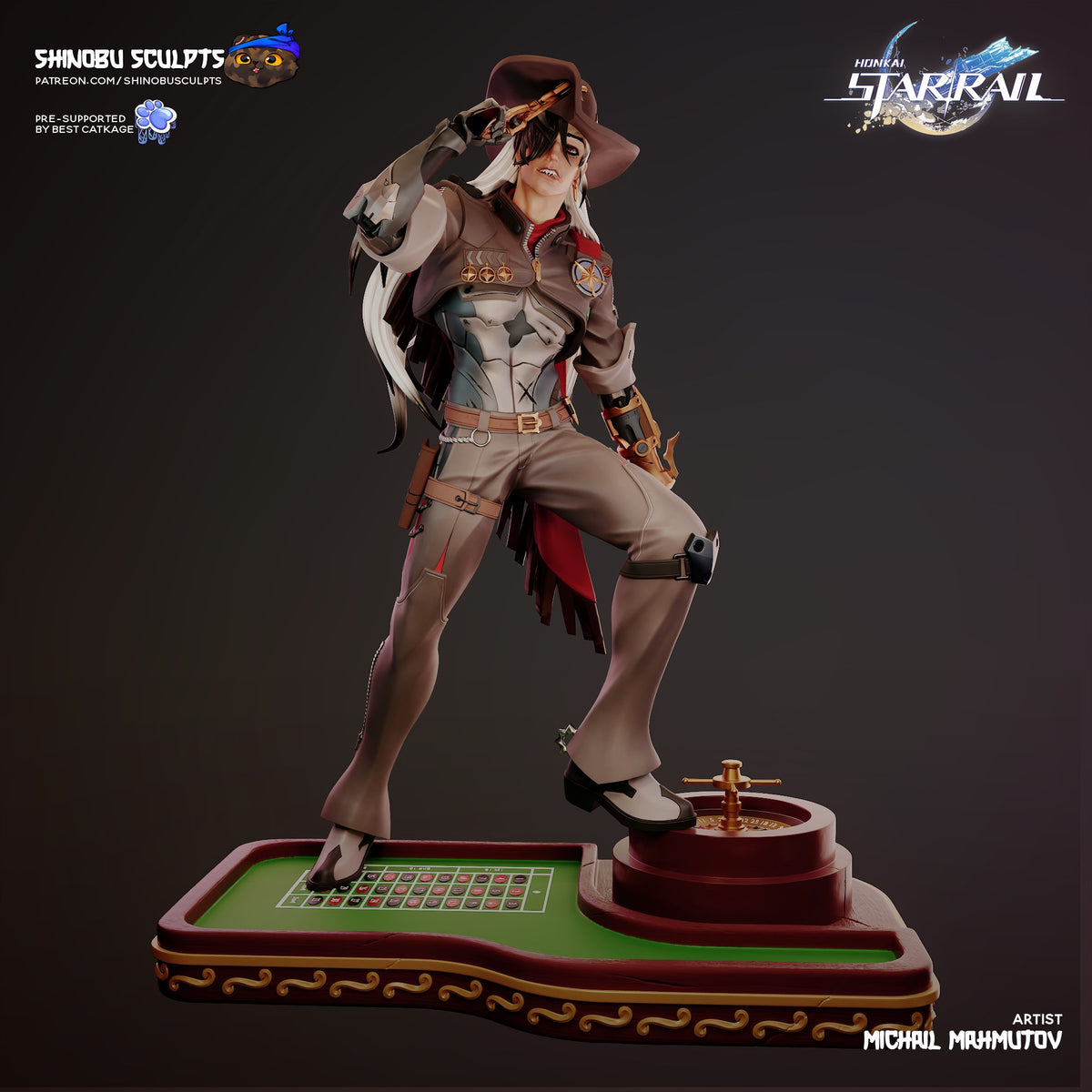 Boothill (Honkai Star Rail) resin figure by Shinobu Sculpts — studio render 2