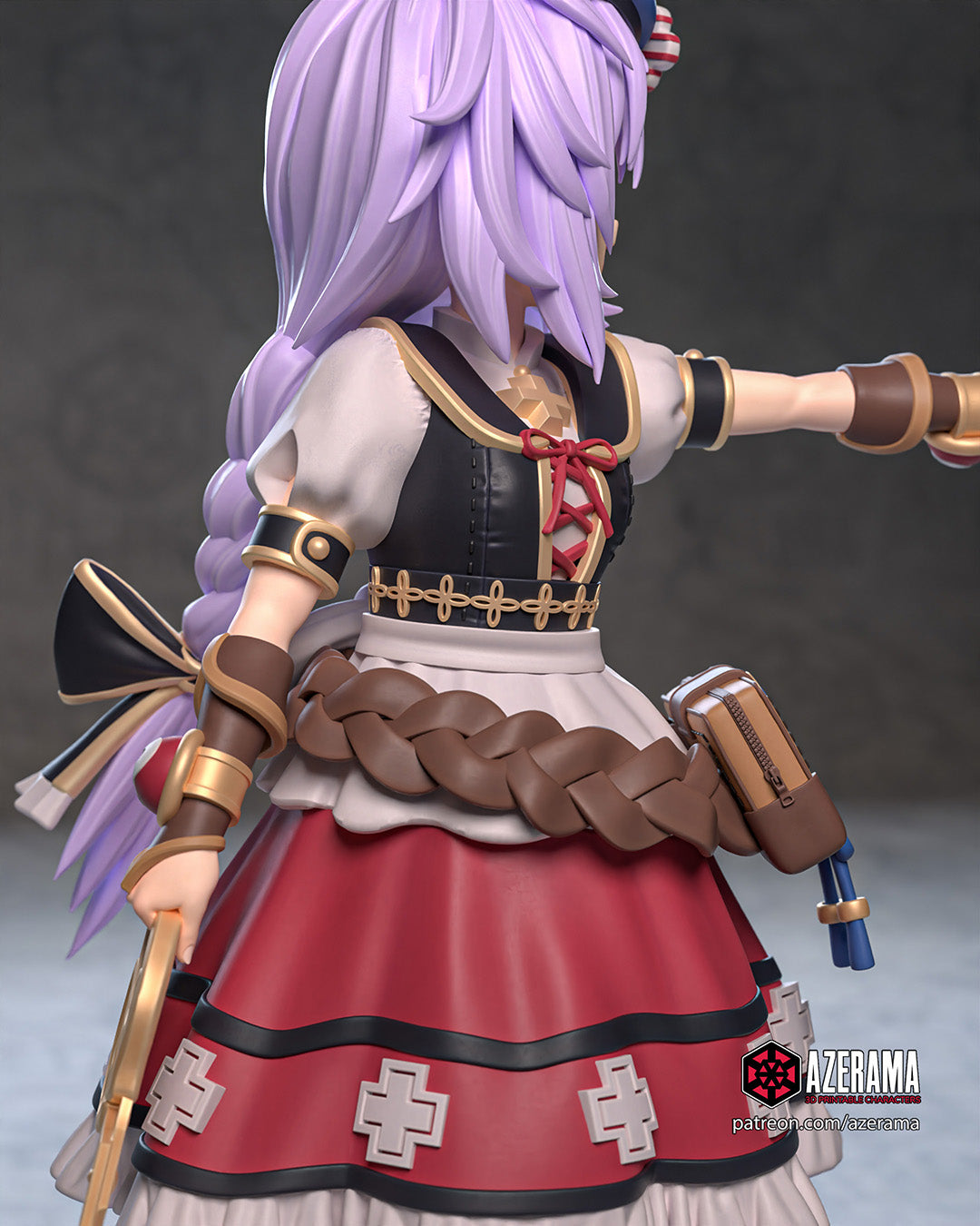 Plutia (Hyperdimension Neptunia) resin figure by Azerama — studio render 2