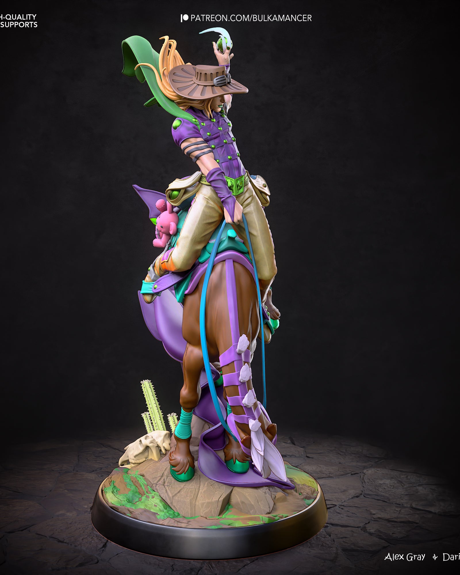 Gyro Zeppeli (Jojo's Bizarre Adventure) resin figure by Bulkamancer — studio render 3