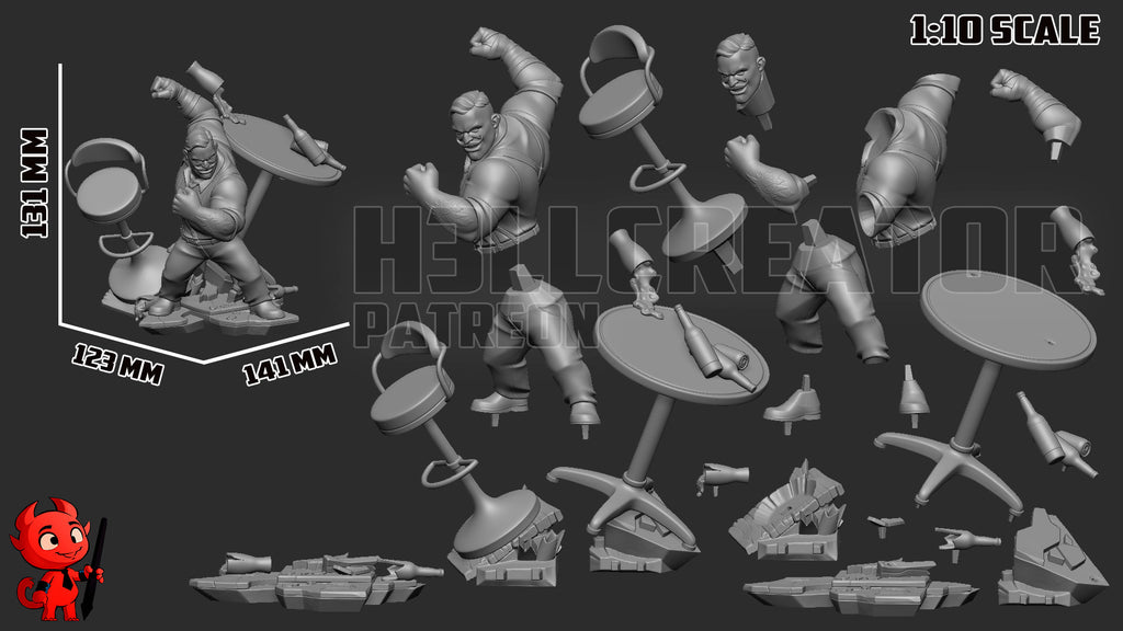 Punch Up (Dispatch) resin figure by h3LLcreator — studio render 9