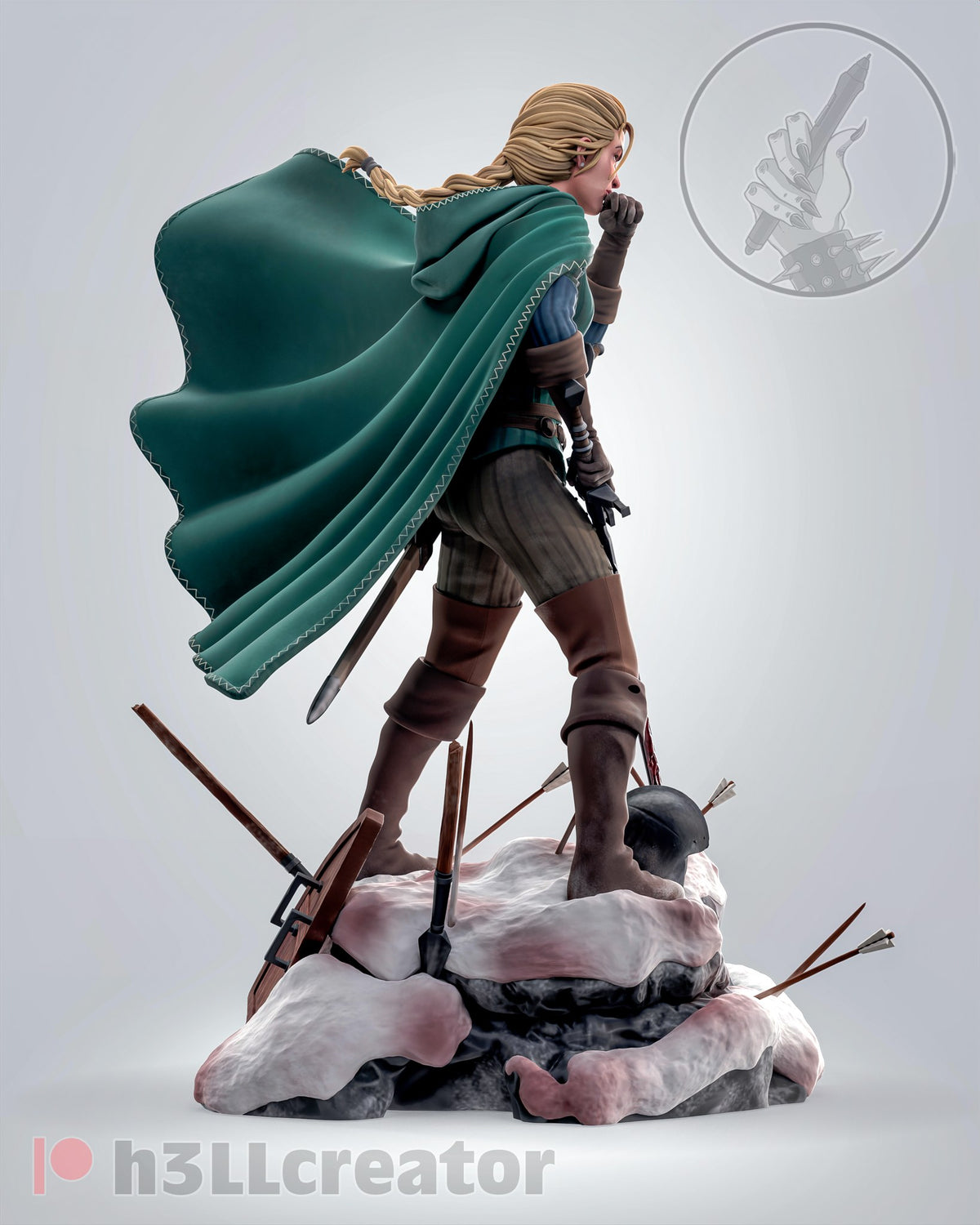 Queen Meve (The Witcher) resin figure by h3LLcreator — studio render 5