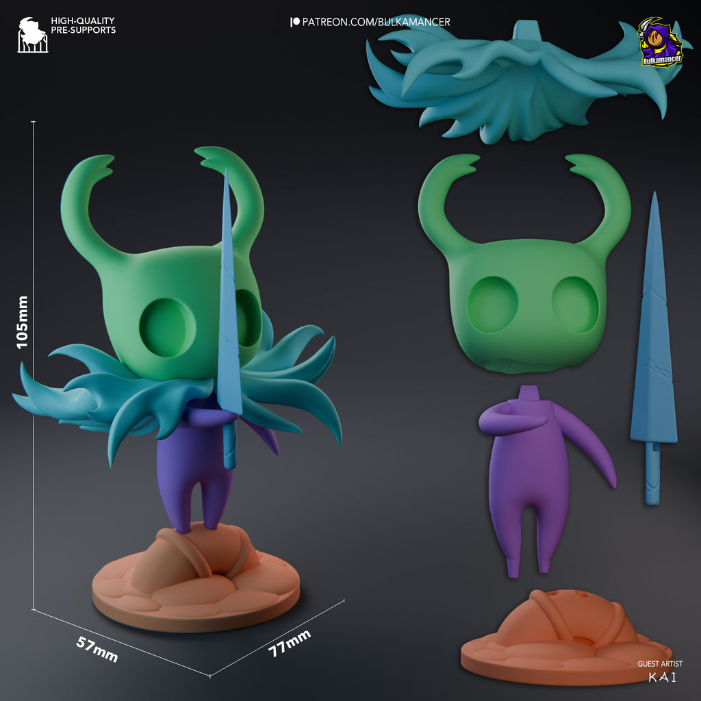 The Knight (Hollow Knight) resin figure by Bulkamancer — studio render 2