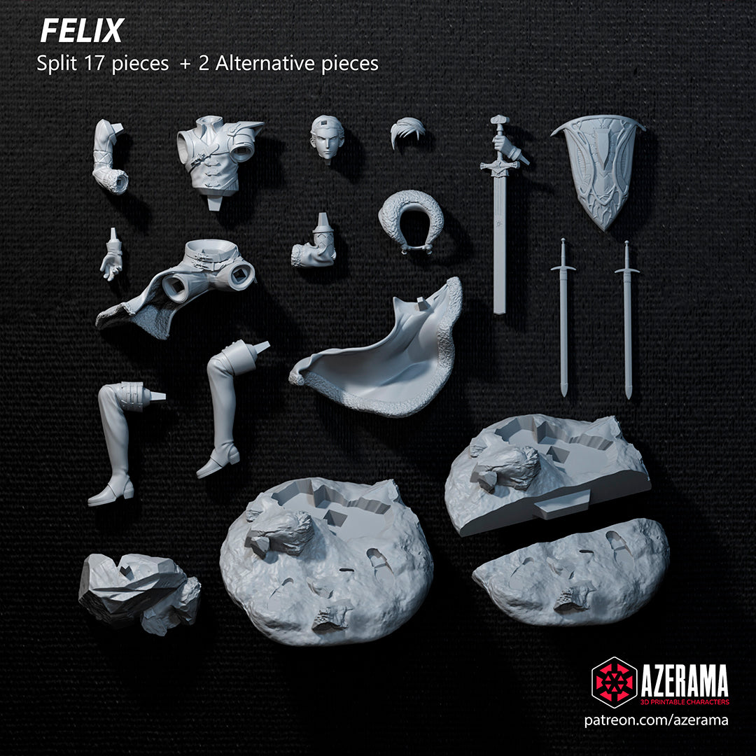 Felix (Fire Emblem) resin figure by Azerama — studio render 6