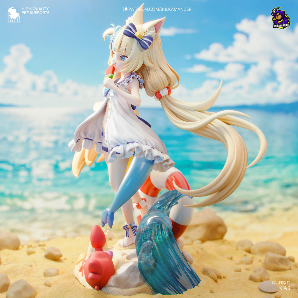 Sameko Saba (VTubers) resin figure by Bulkamancer — studio render 6