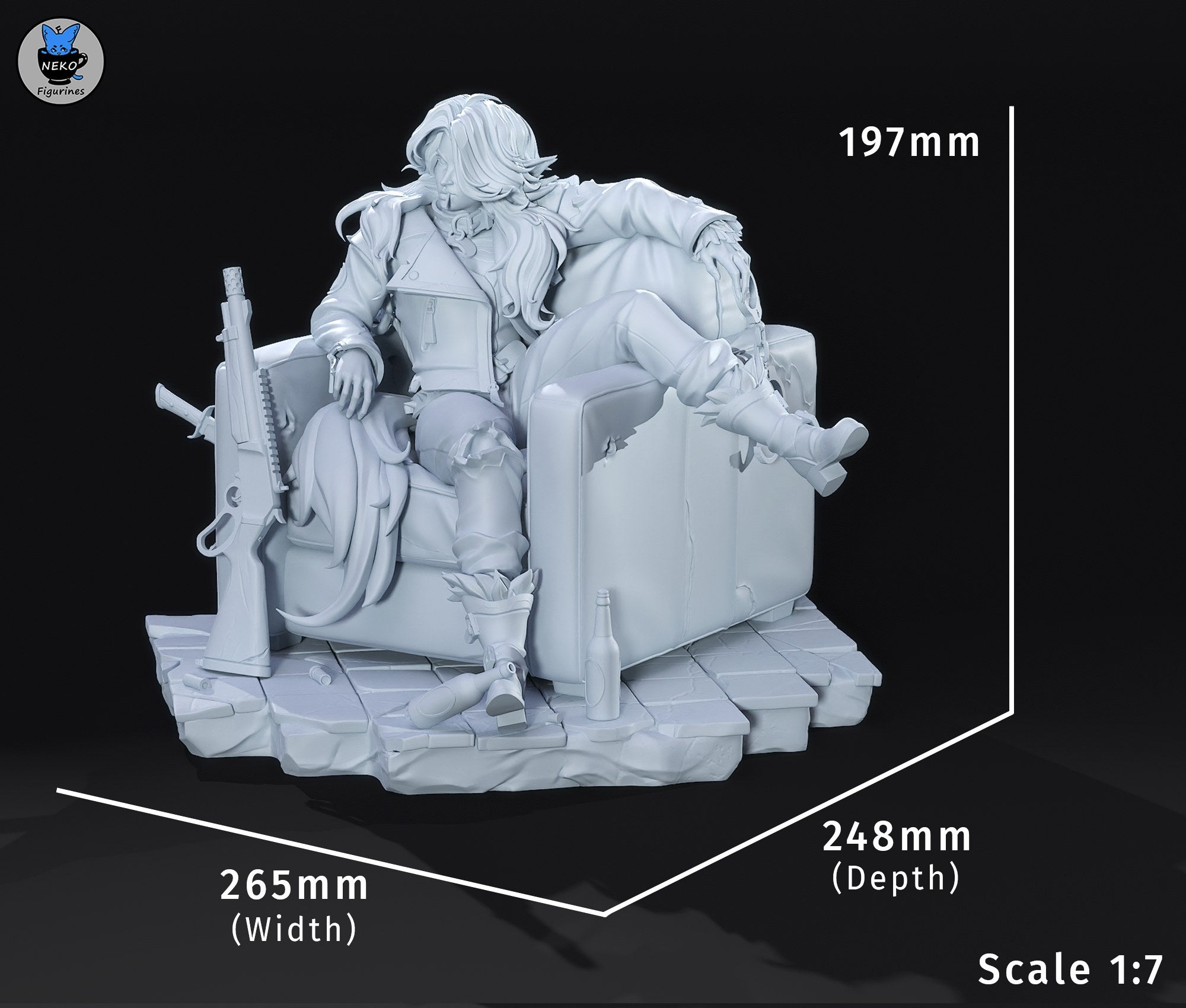 Silver (Deadlock) resin figure by Neko Figurines — studio render 7