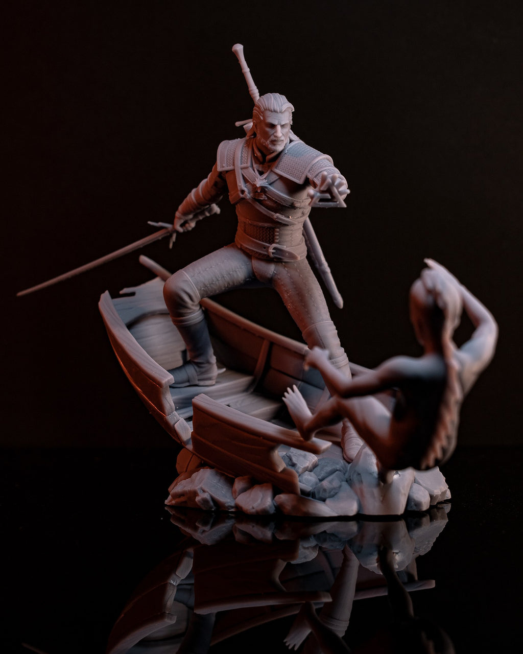 Geralt of Rivia (The Witcher) resin figure by h3LLcreator — studio render 3