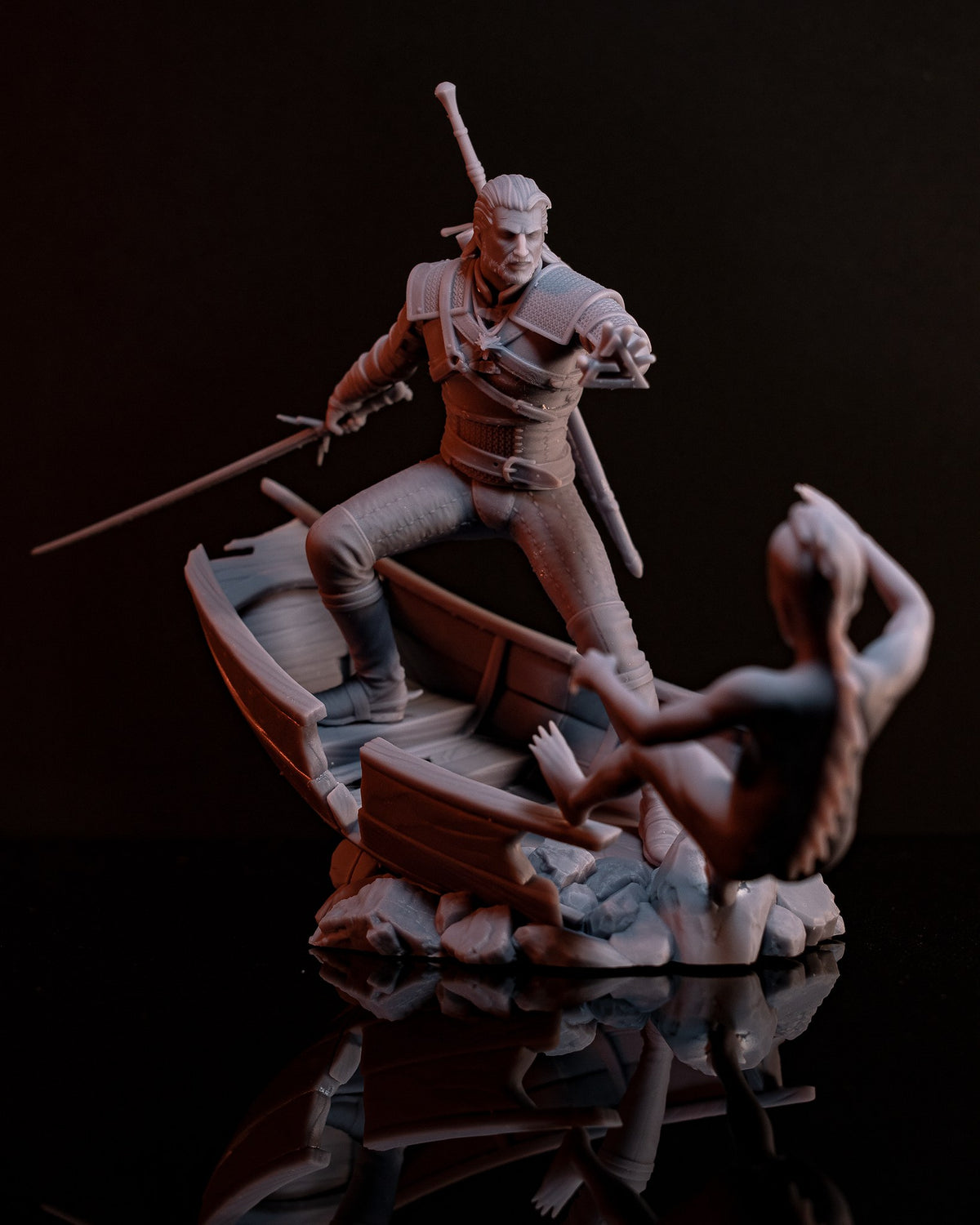 Geralt of Rivia (The Witcher) resin figure by h3LLcreator — studio render 3