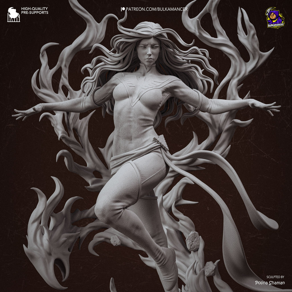 Jean Grey (Marvel) resin figure by Bulkamancer — studio render 11
