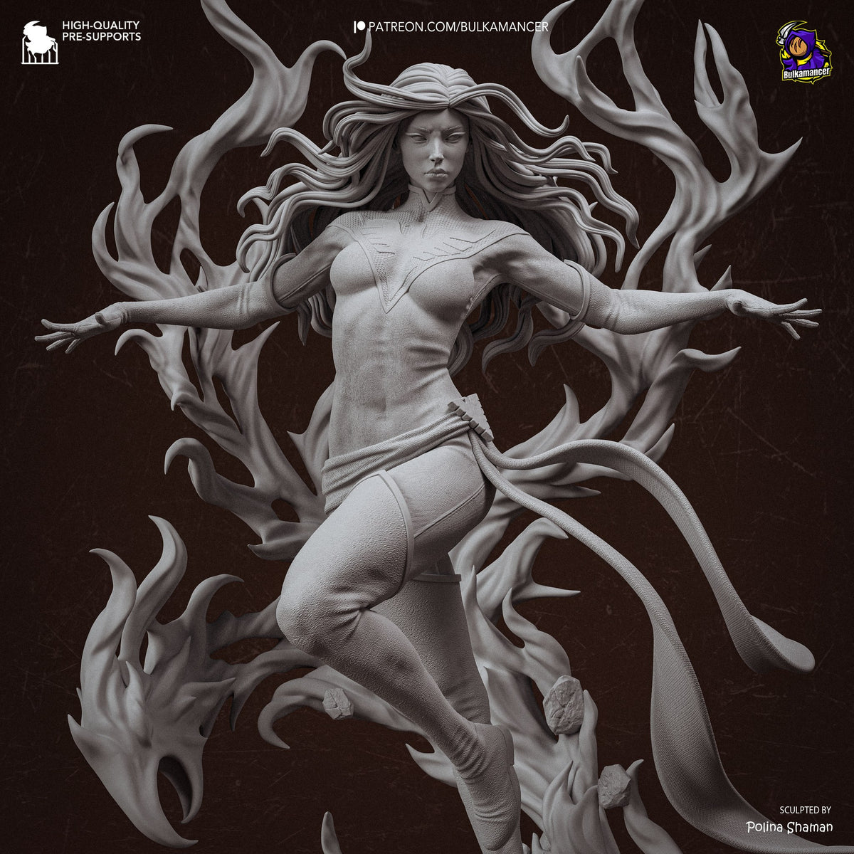 Jean Grey (Marvel) resin figure by Bulkamancer — studio render 11