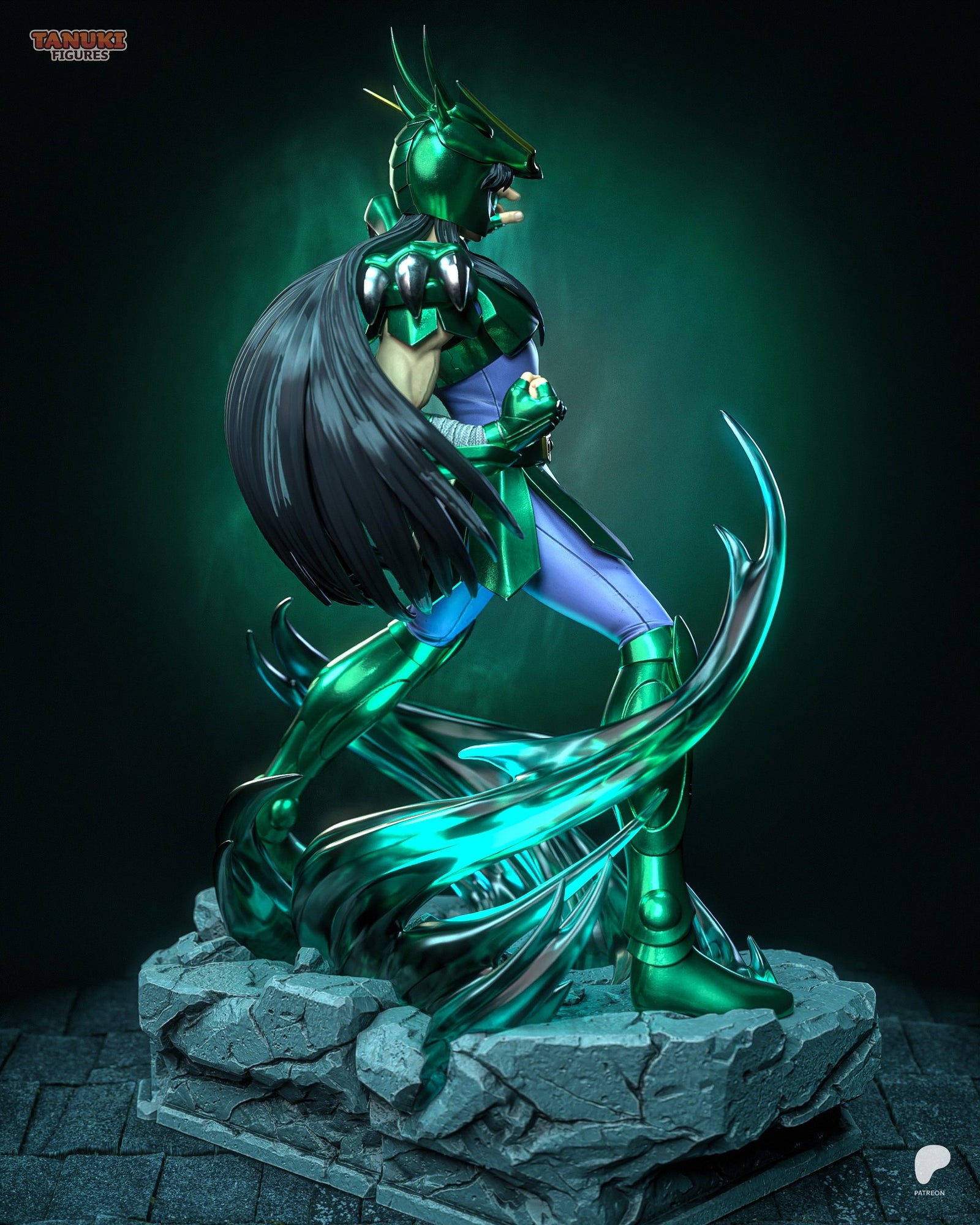 Shiryu (Saint Seiya) resin figure by Tanuki Figures — studio render 4