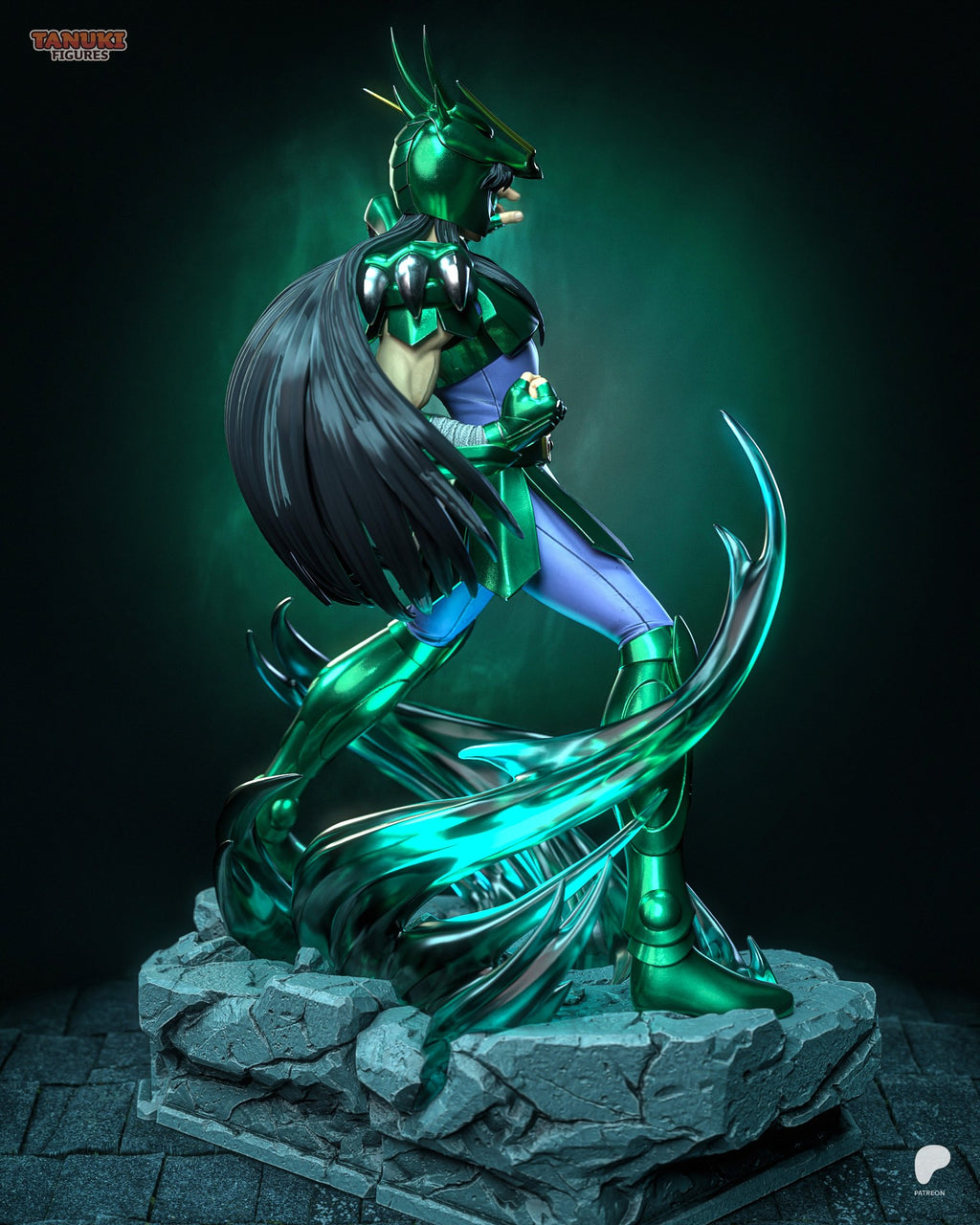 Shiryu (Saint Seiya) resin figure by Tanuki Figures — studio render 4