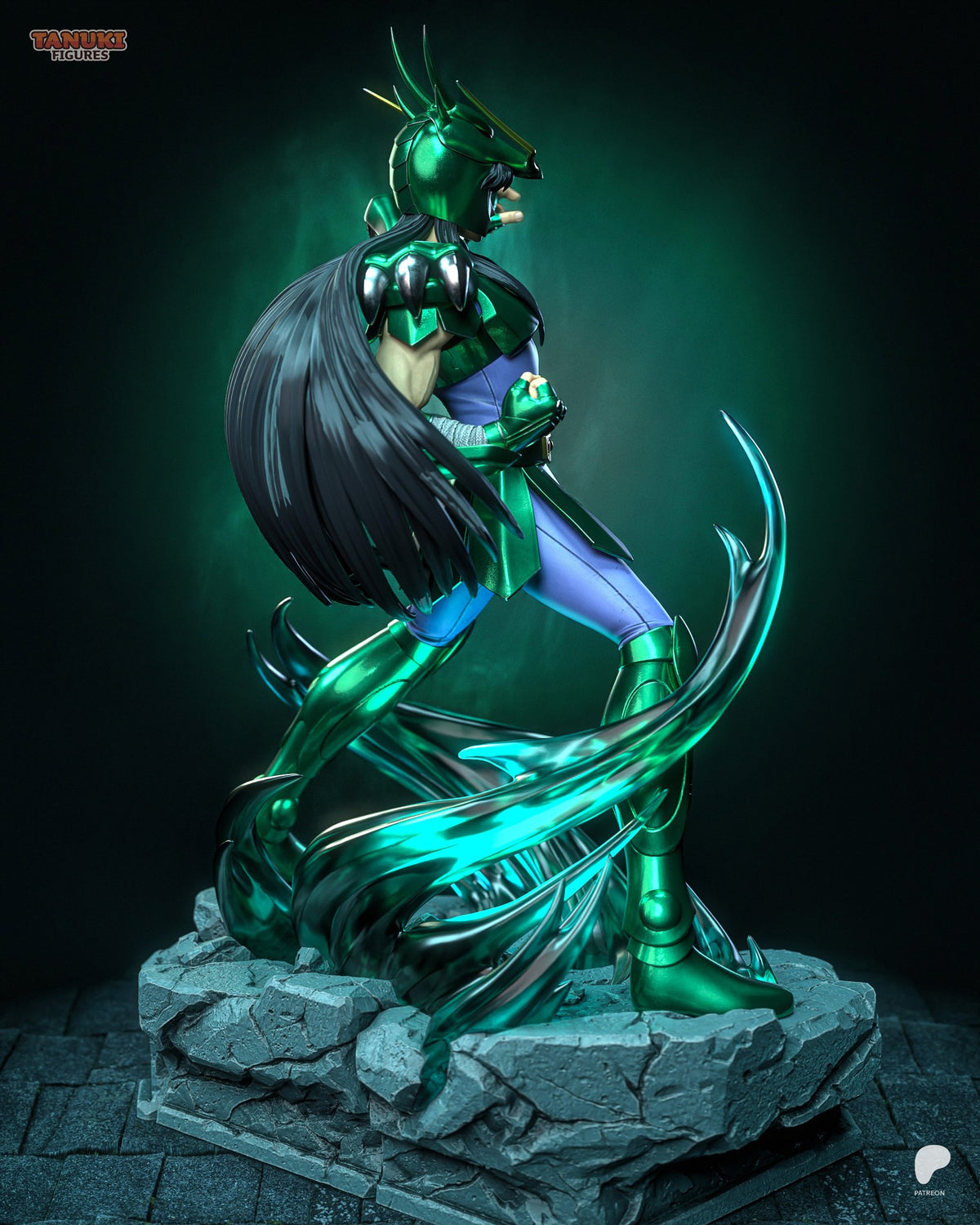Shiryu (Saint Seiya) resin figure by Tanuki Figures — studio render 4