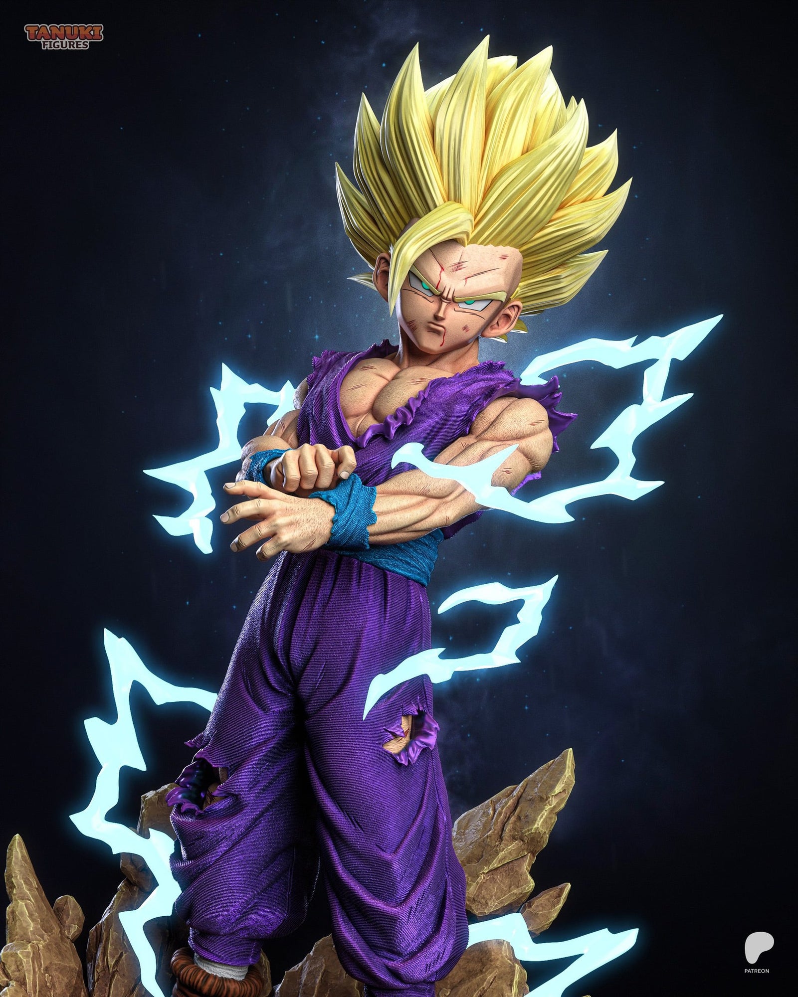 Gohan (Dragon Ball) resin figure by Tanuki Figures — studio render 5