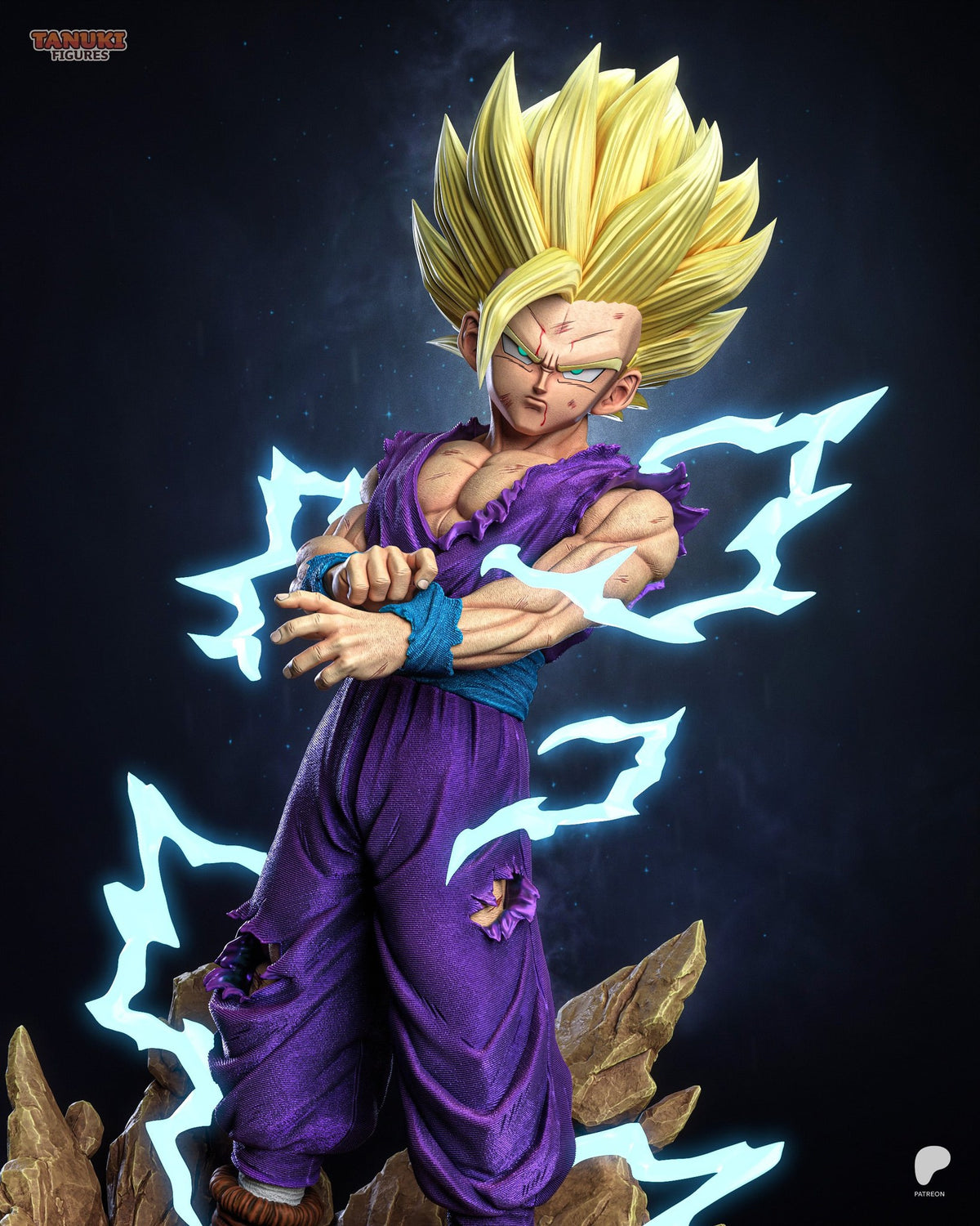 Gohan (Dragon Ball) resin figure by Tanuki Figures — studio render 5