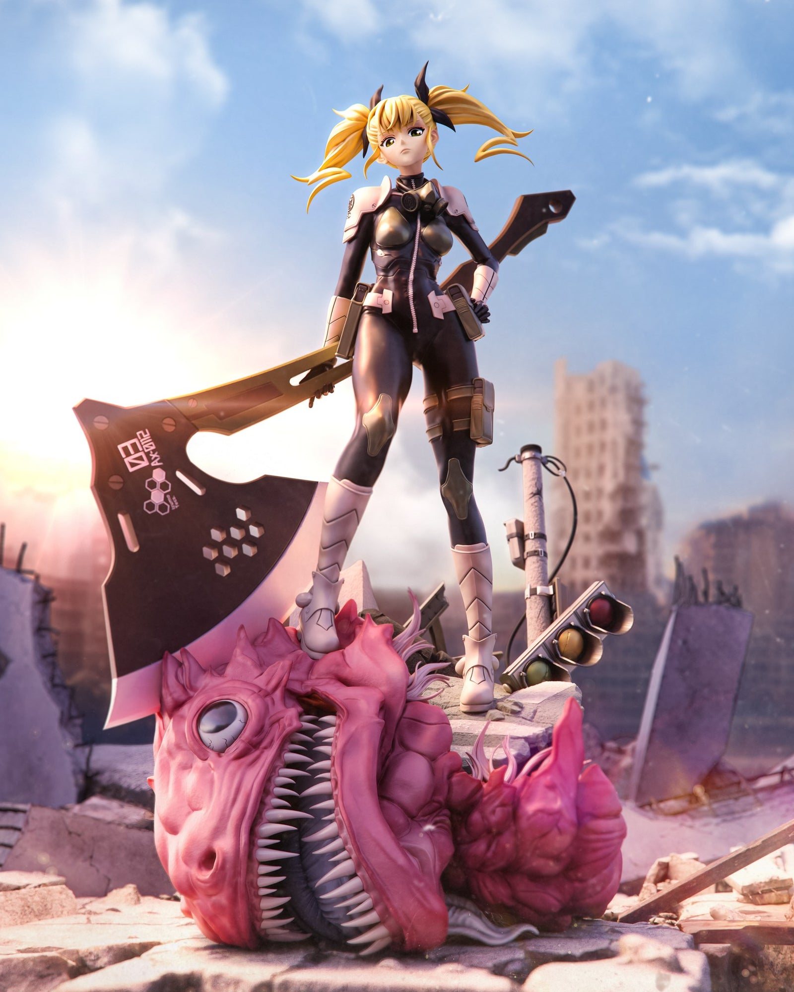 Kikoru Shinomiya Kaiju No. 8 resin figure by CA 3D Studios — studio preview 2