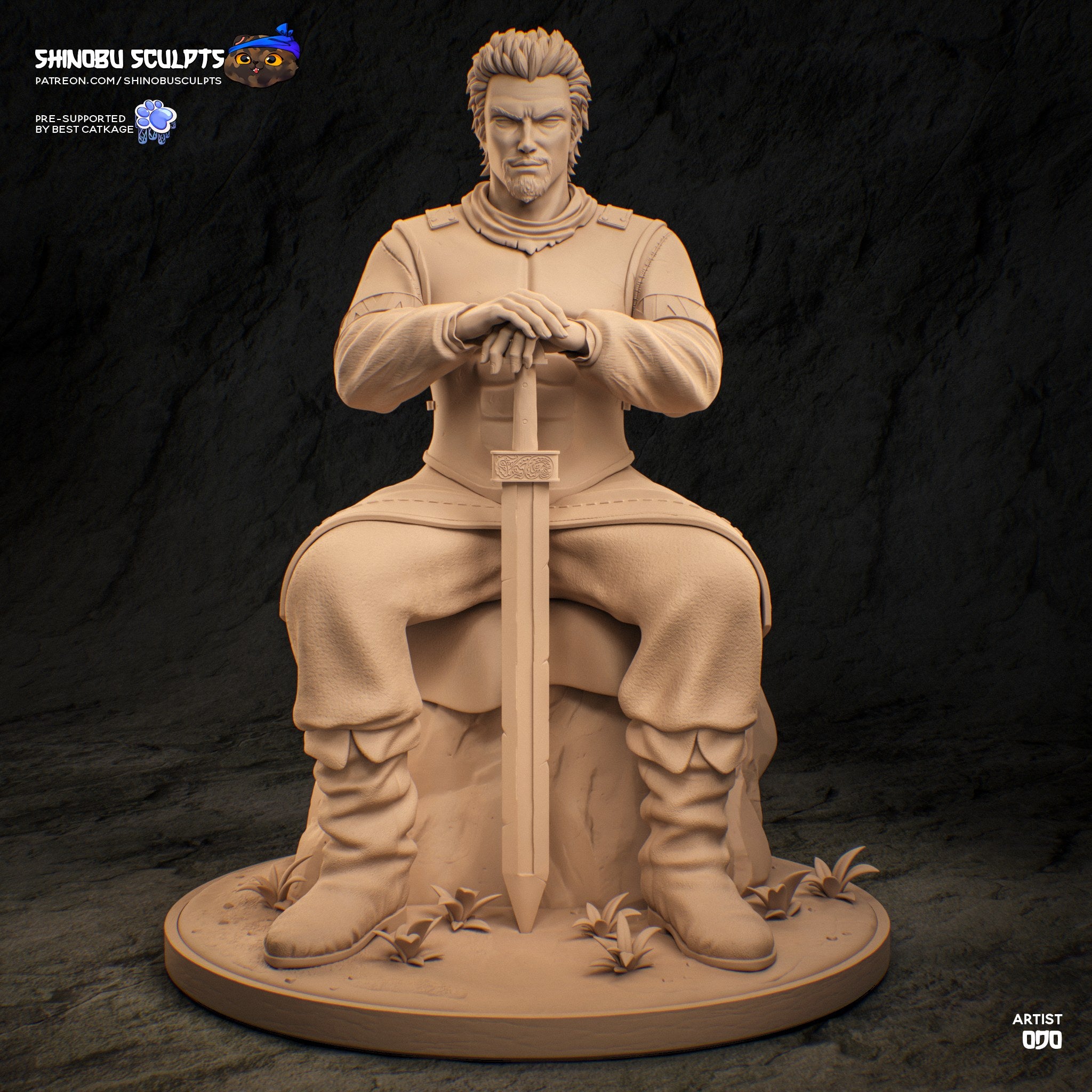 Askeladd (Vinland Saga) resin figure by Shinobu Sculpts — studio render 5