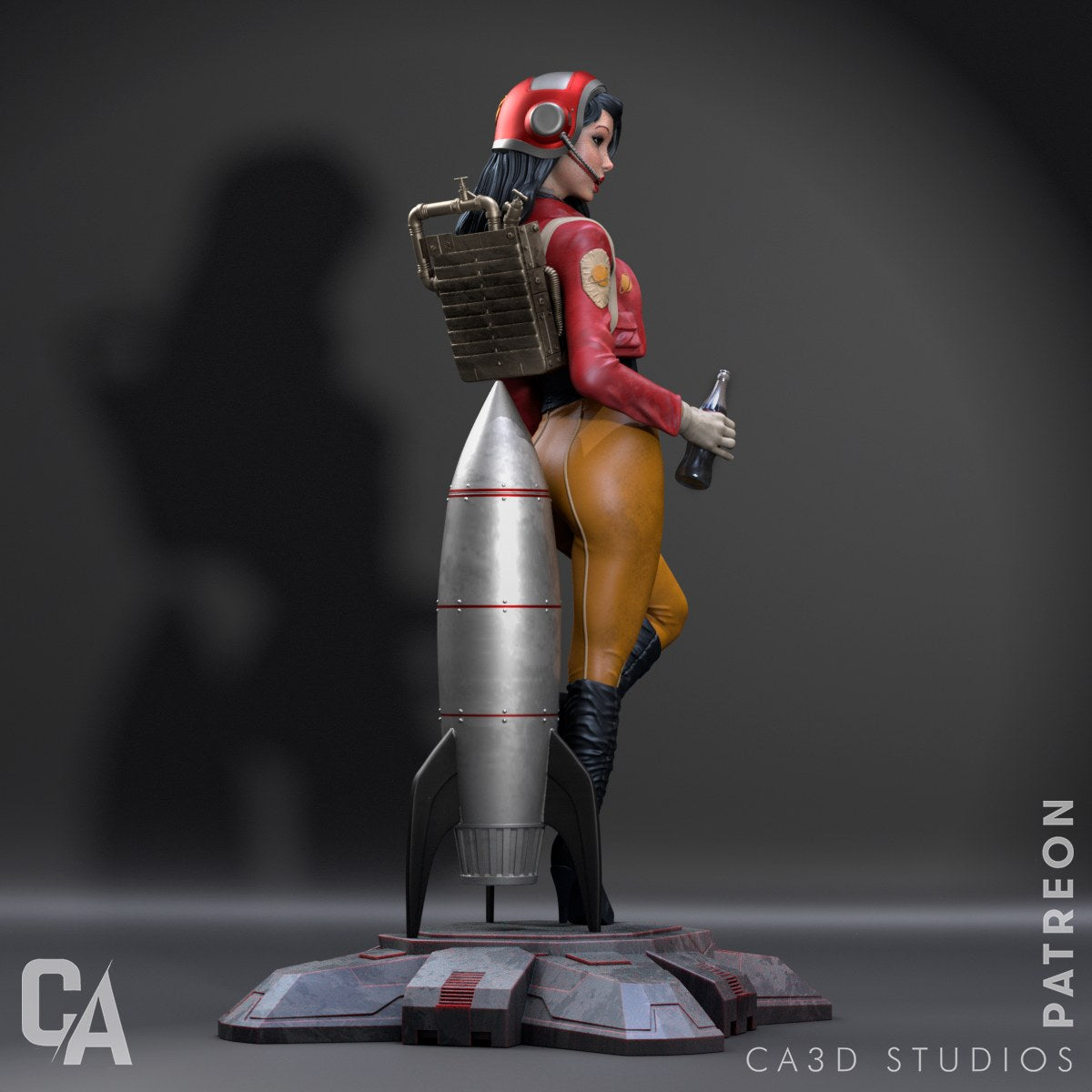 Retro Astronaut (_Original Characters) resin figure by CA 3D Studios — studio render 4