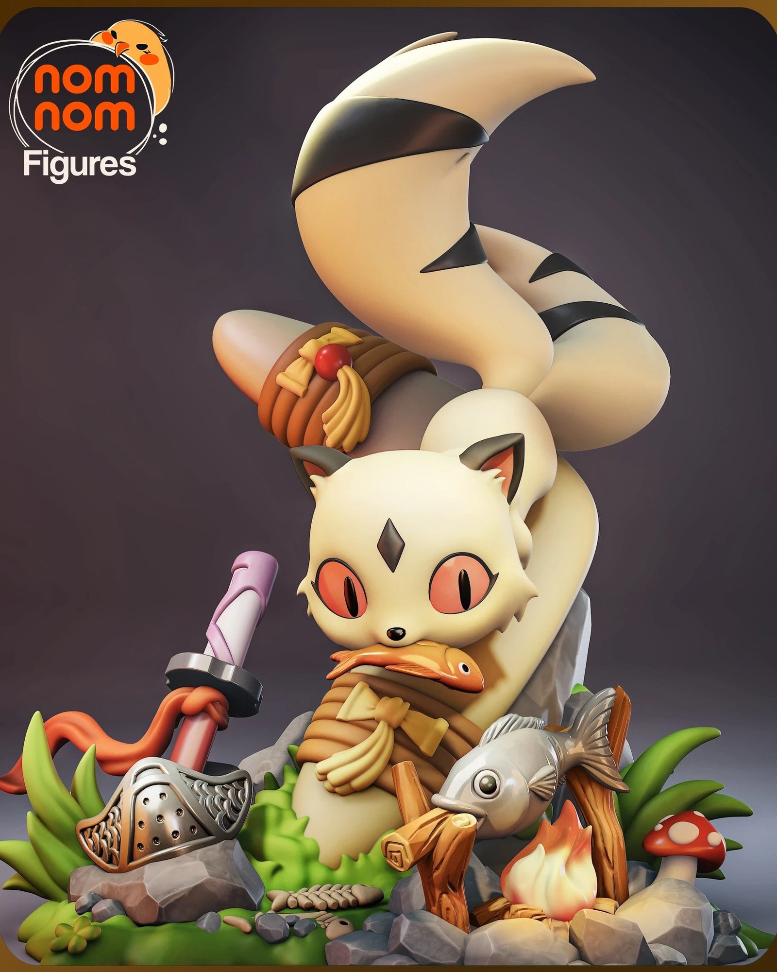 Kirara Inuyasha Chibi resin figure by NomNom Figures — studio preview 1