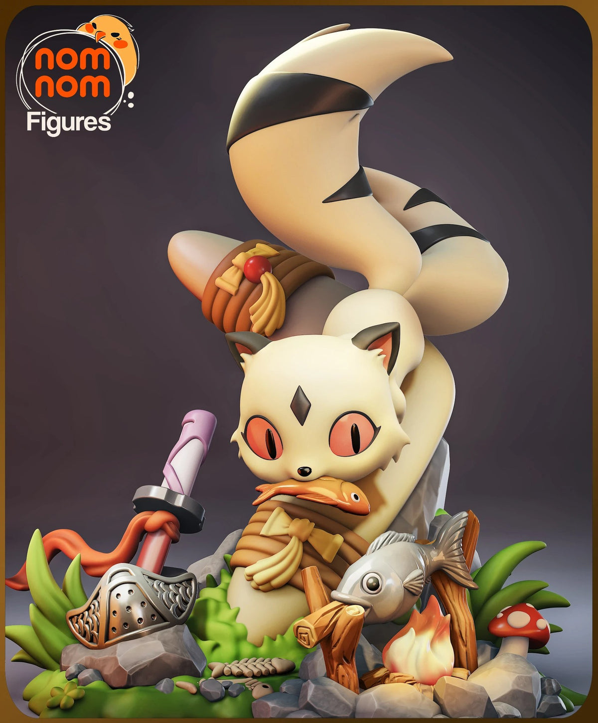 Kirara Inuyasha Chibi resin figure by NomNom Figures — studio preview 1