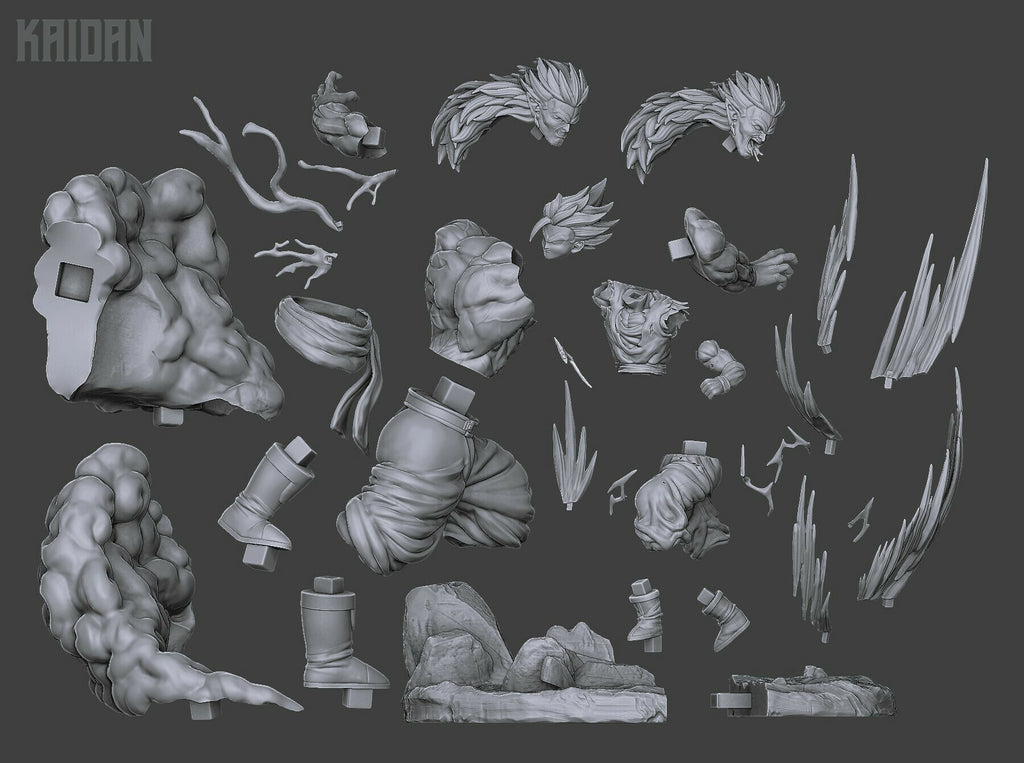 Bojack and Gohan (Dragon Ball) resin figure by Kaidan 3D — studio render 6