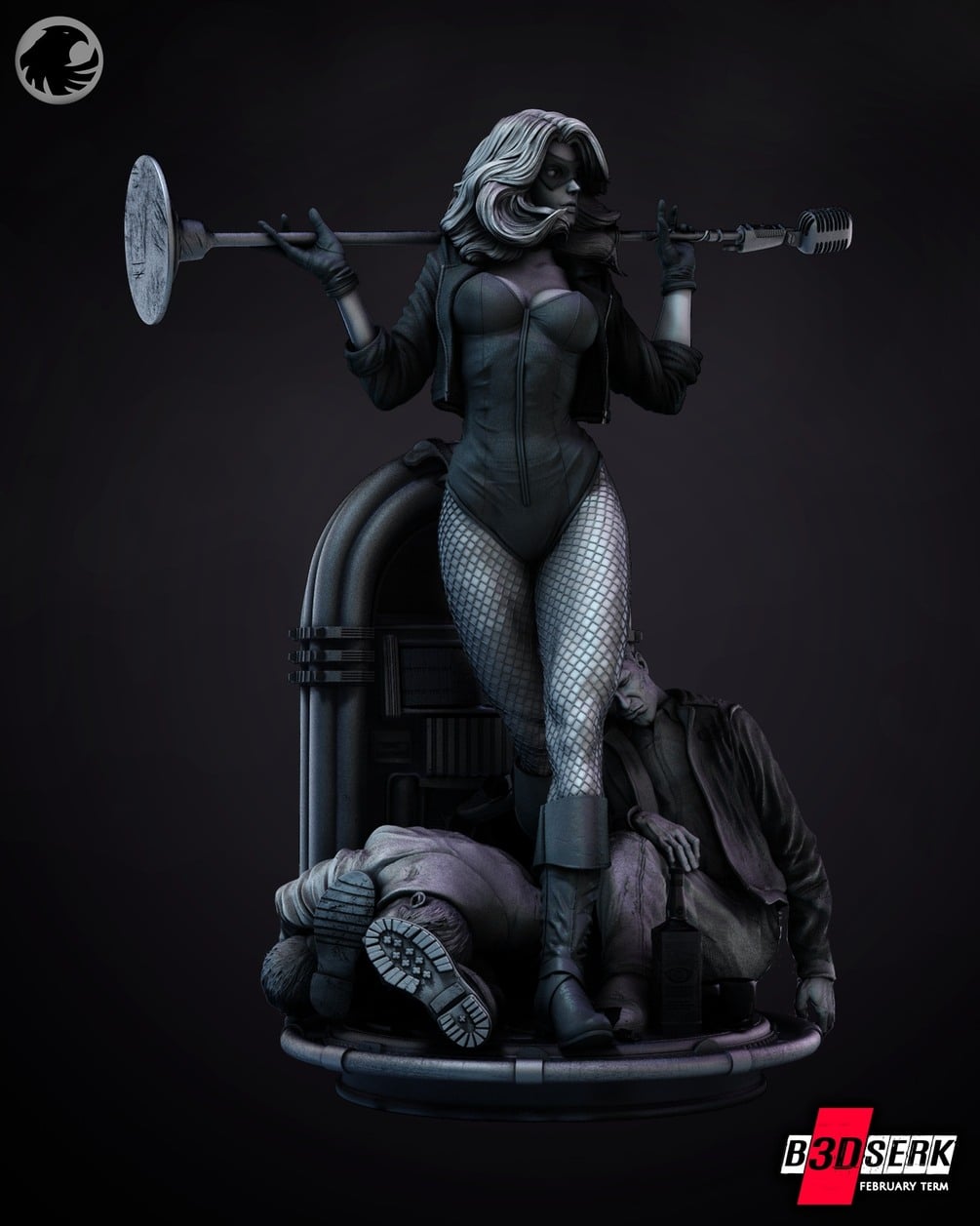 Black Canary (DC) resin figure by B3DSERK — studio render 1