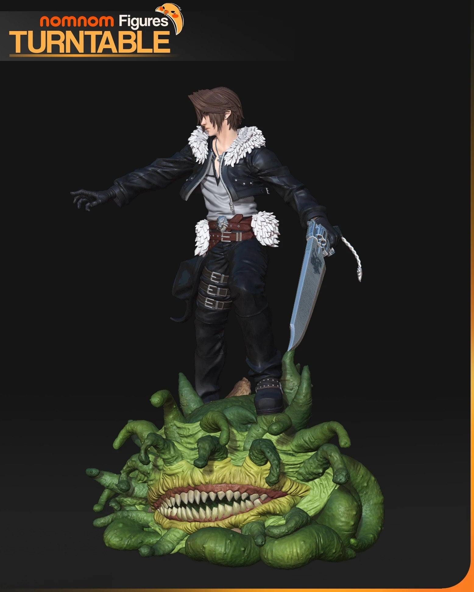 Squall Leonhart Final Fantasy resin figure by NomNom Figures — studio preview 5