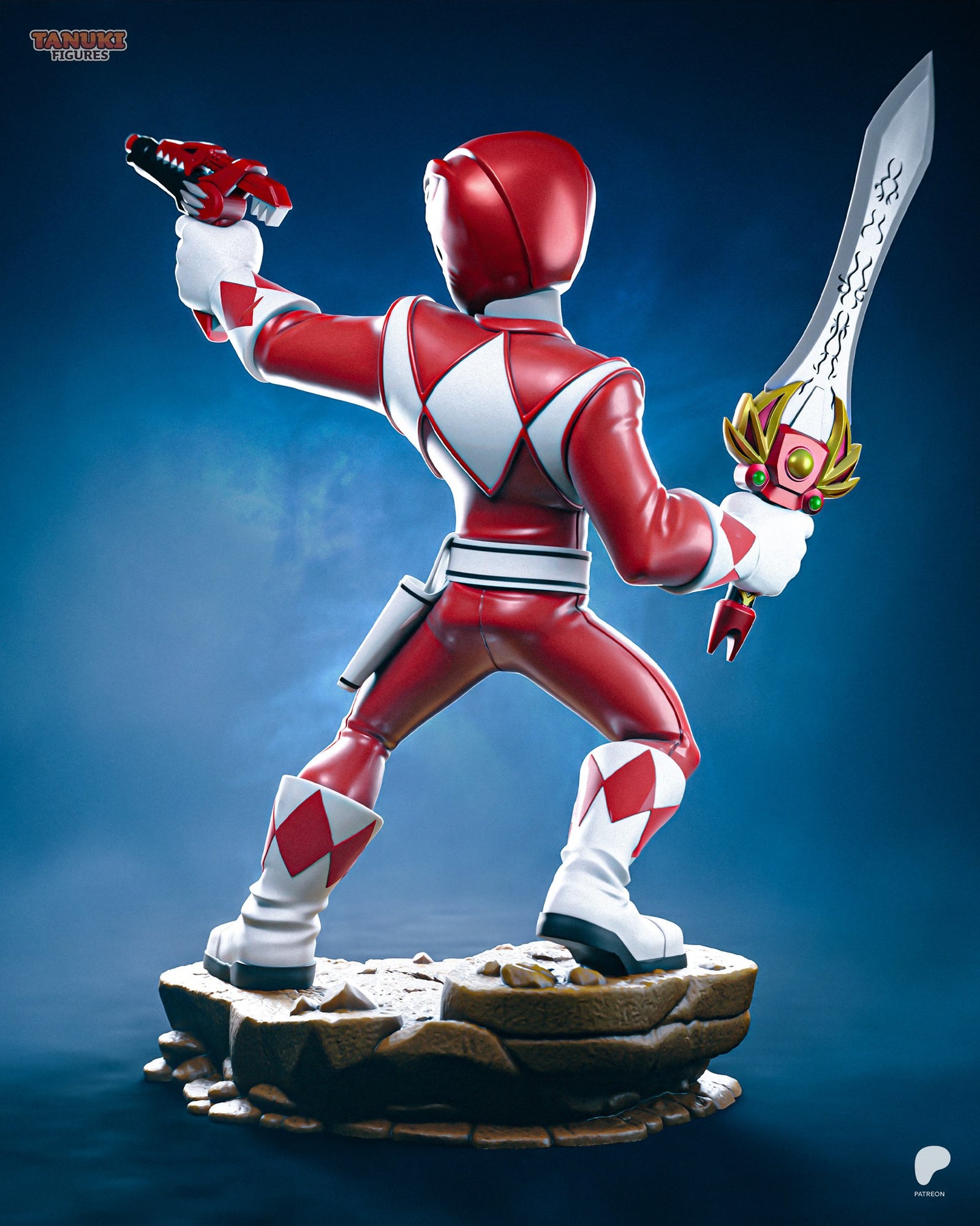 Red Ranger (Power Rangers) resin figure by Tanuki Figures — studio render 3