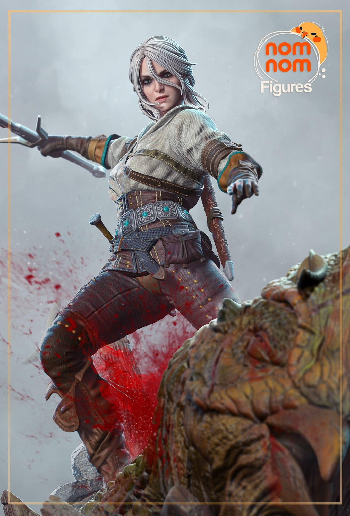 Ciri The Witcher resin figure by NomNom Figures — studio preview 1