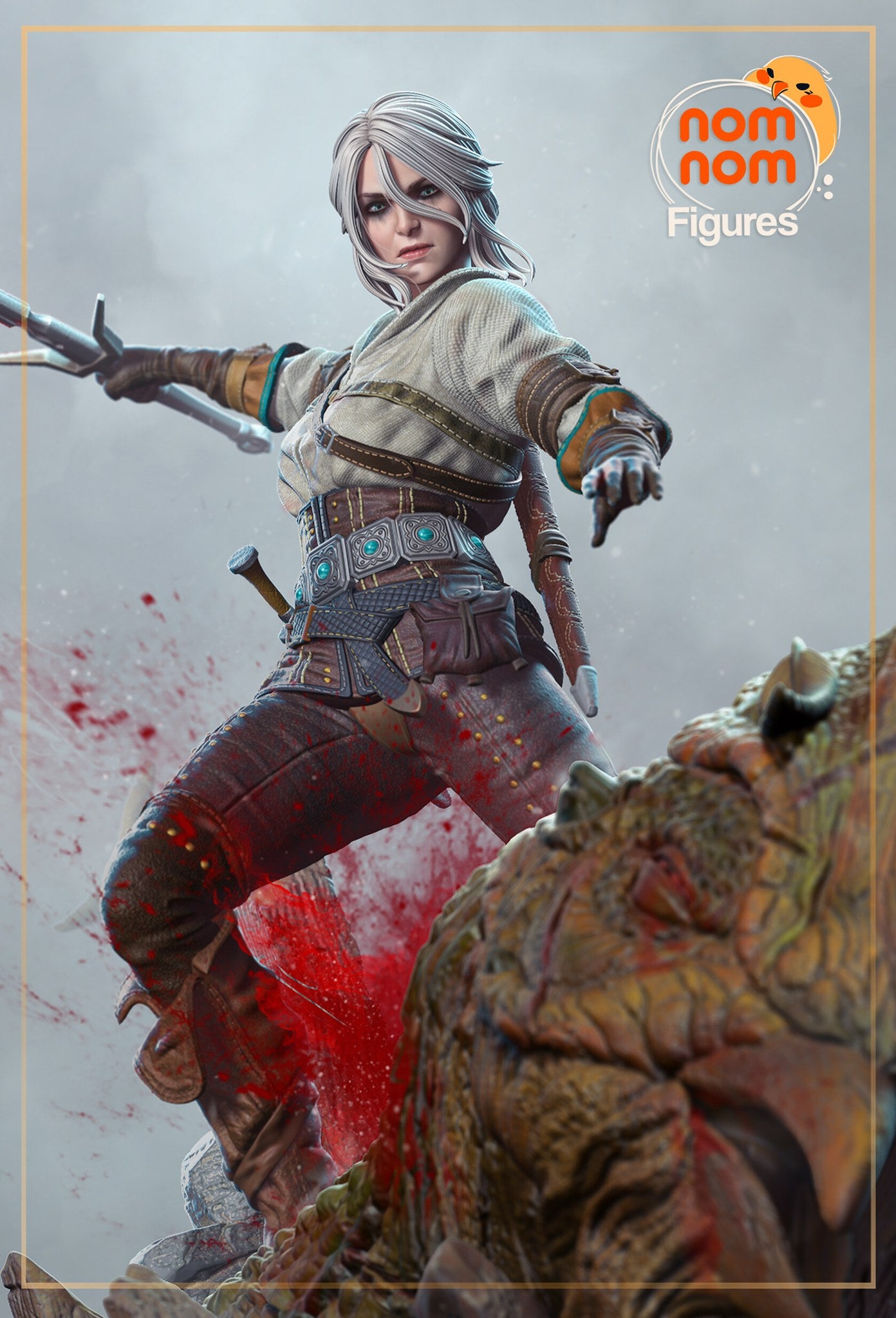 Ciri The Witcher resin figure by NomNom Figures — studio preview 1