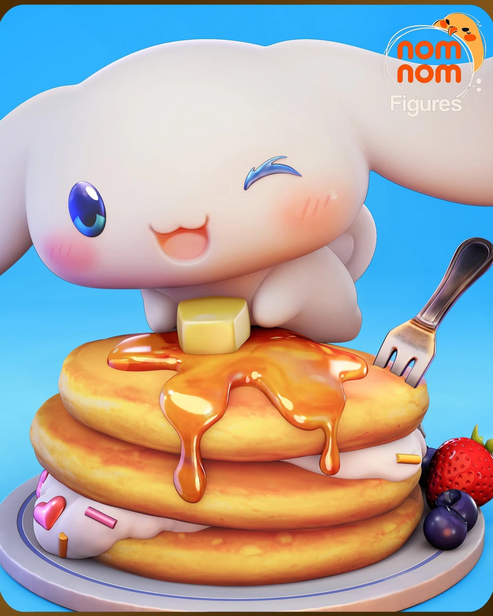 Cinnamoroll Sanrio Chibi resin figure by NomNom Figures — studio preview 2