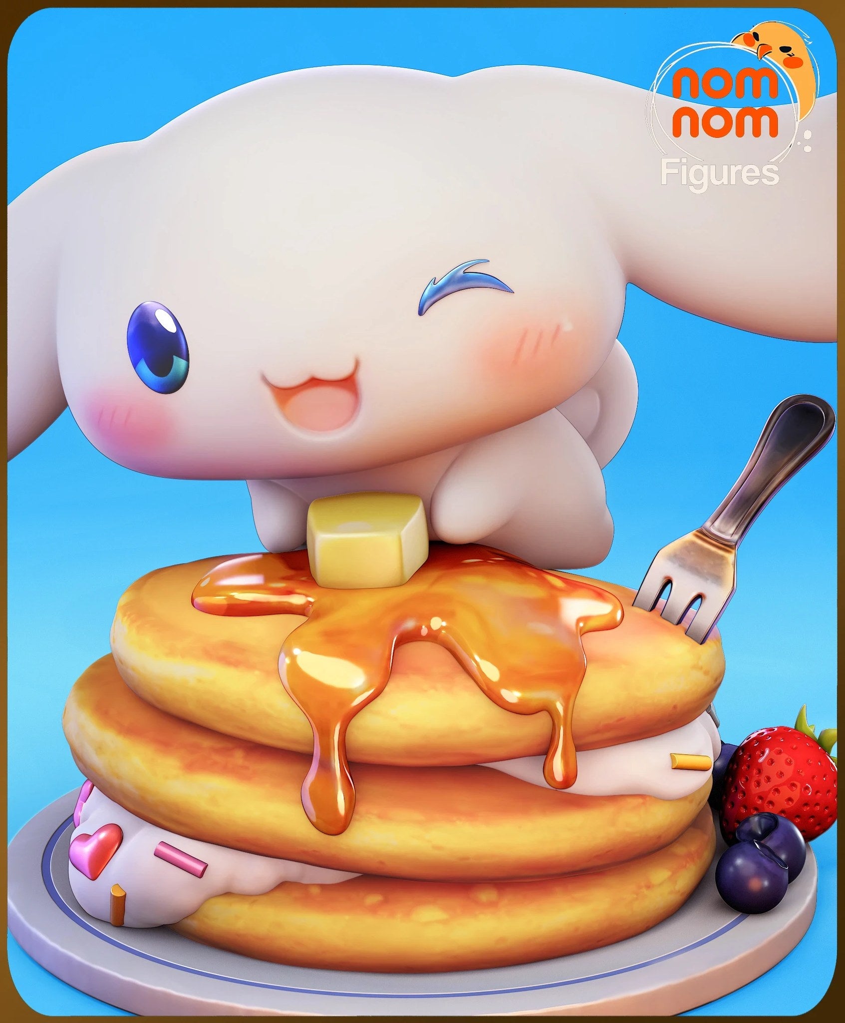 Cinnamoroll Sanrio Chibi resin figure by NomNom Figures — studio preview 2