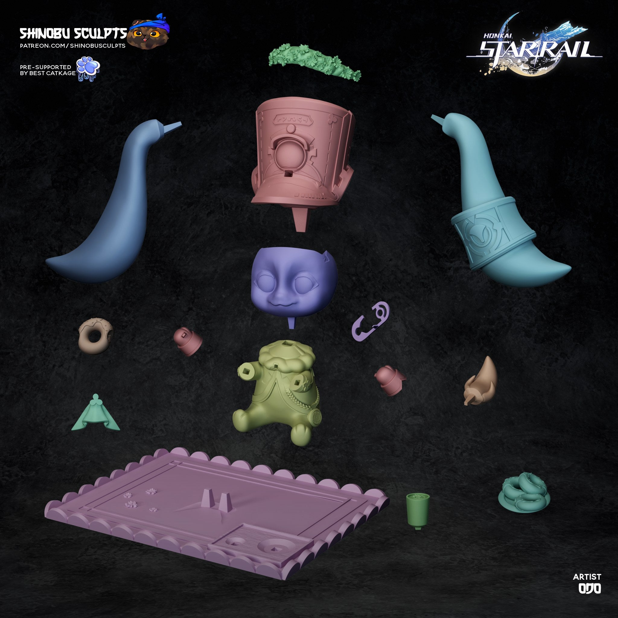 Pom-Pom (Honkai Star Rail) resin figure by Shinobu Sculpts — studio render 6