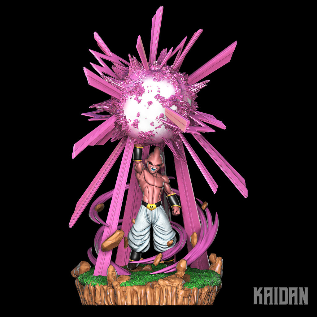 Kid Buu (Dragon Ball) resin figure by Kaidan 3D — studio render 1