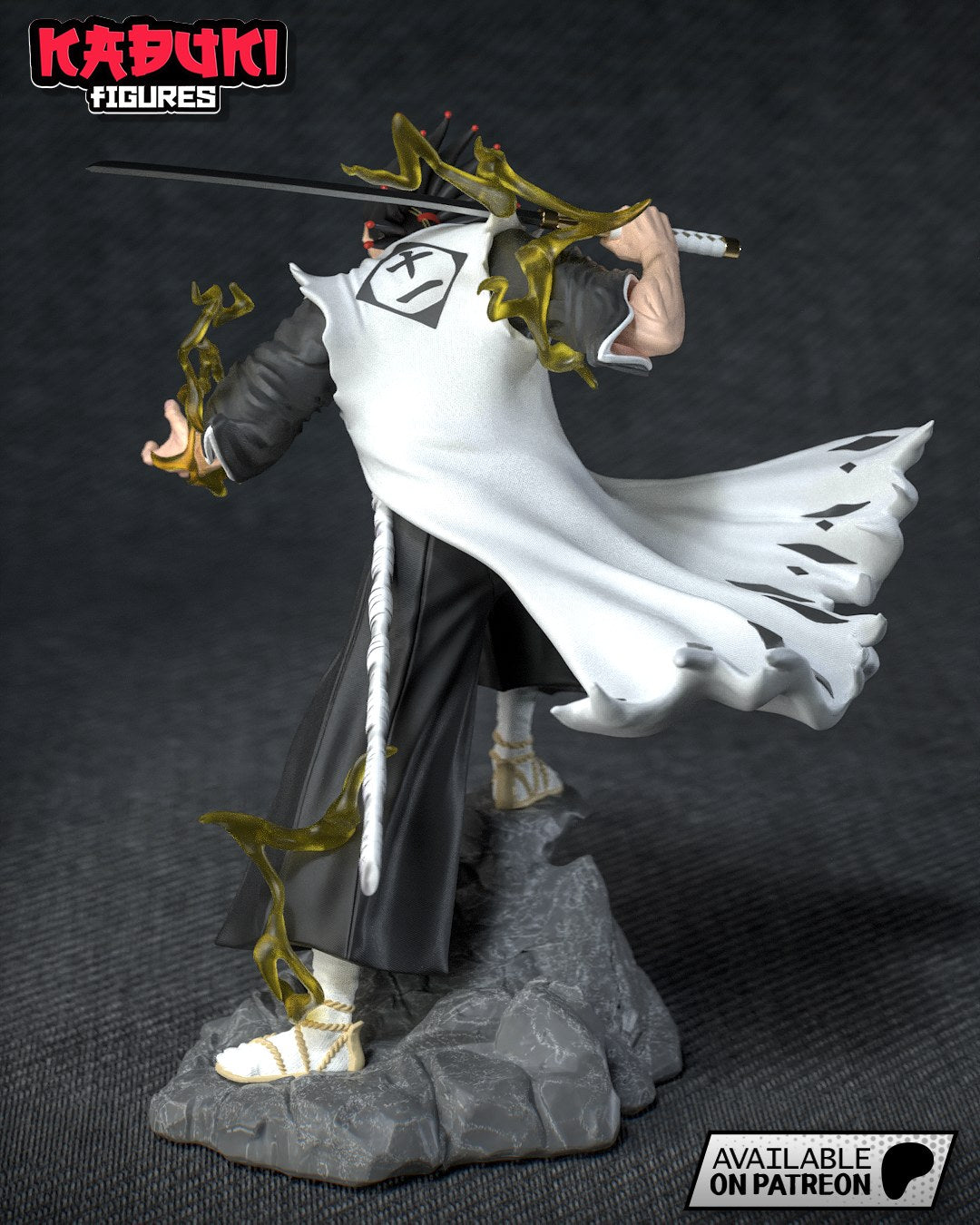 Kenpachi Zaraki (Bleach) resin figure by Tanuki Figures — studio render 4