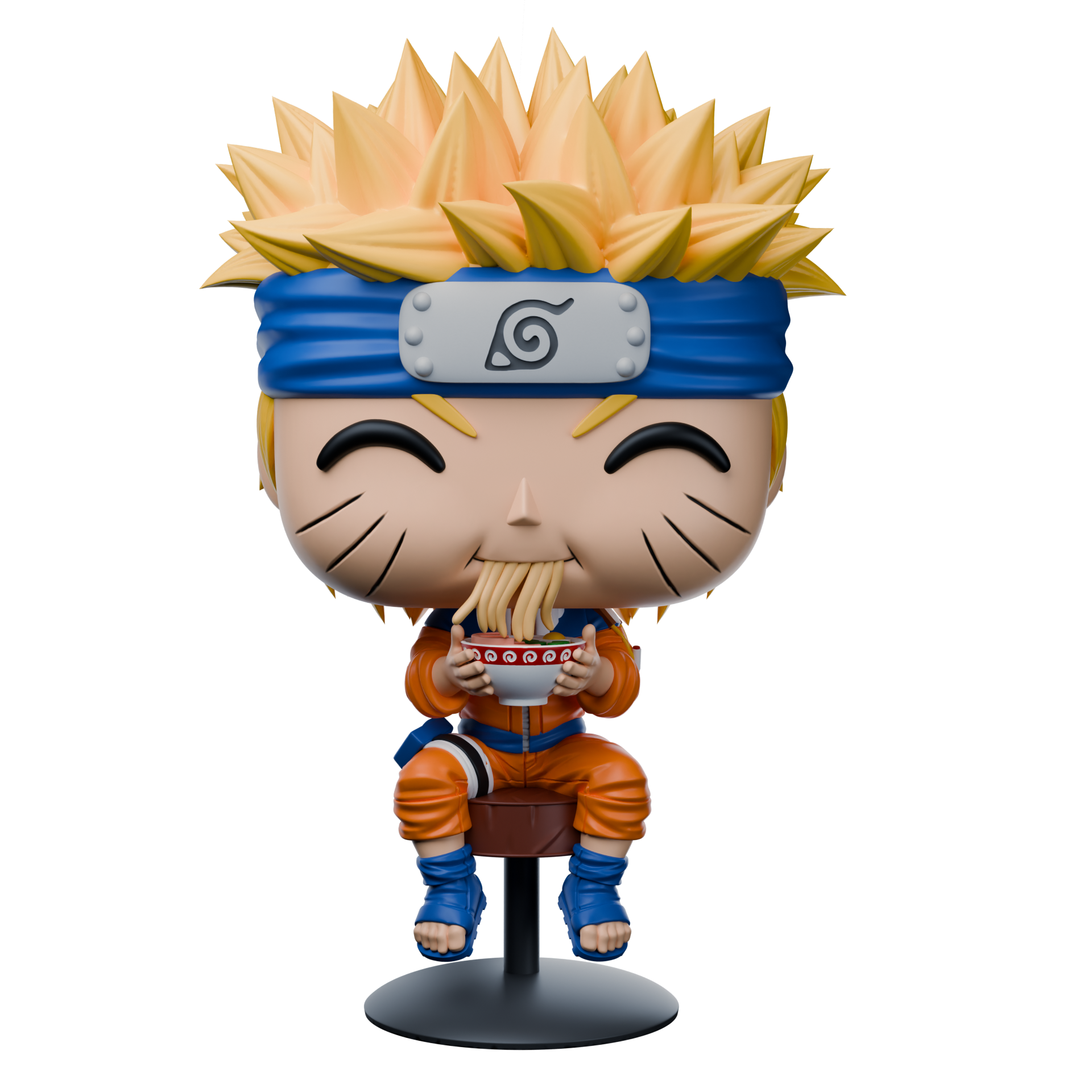 Naruto Uzumaki Chibi resin figure — studio preview