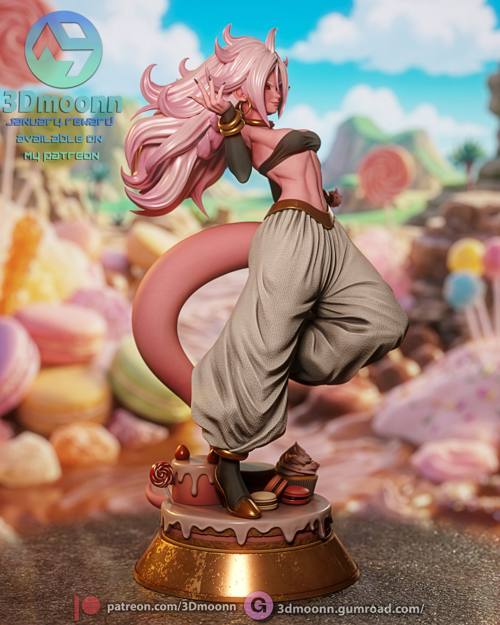 android 21 dragon ball 3dmoonn