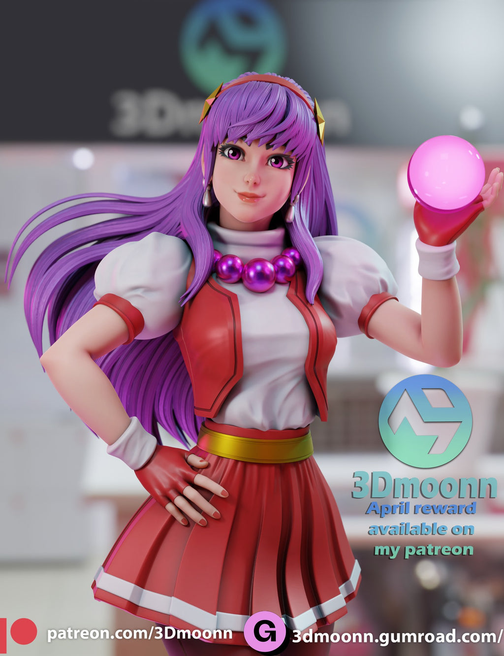 Athena Asamiya — studio render 3