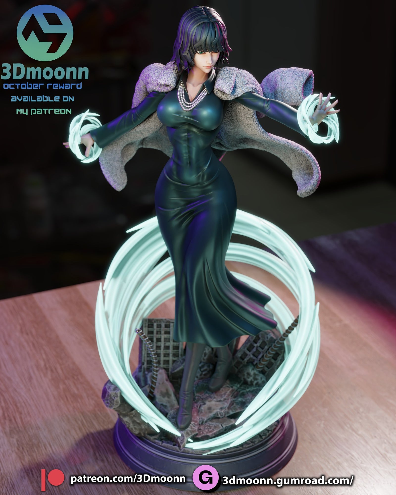 fubuki one punch man 3dmoonn 3d print model