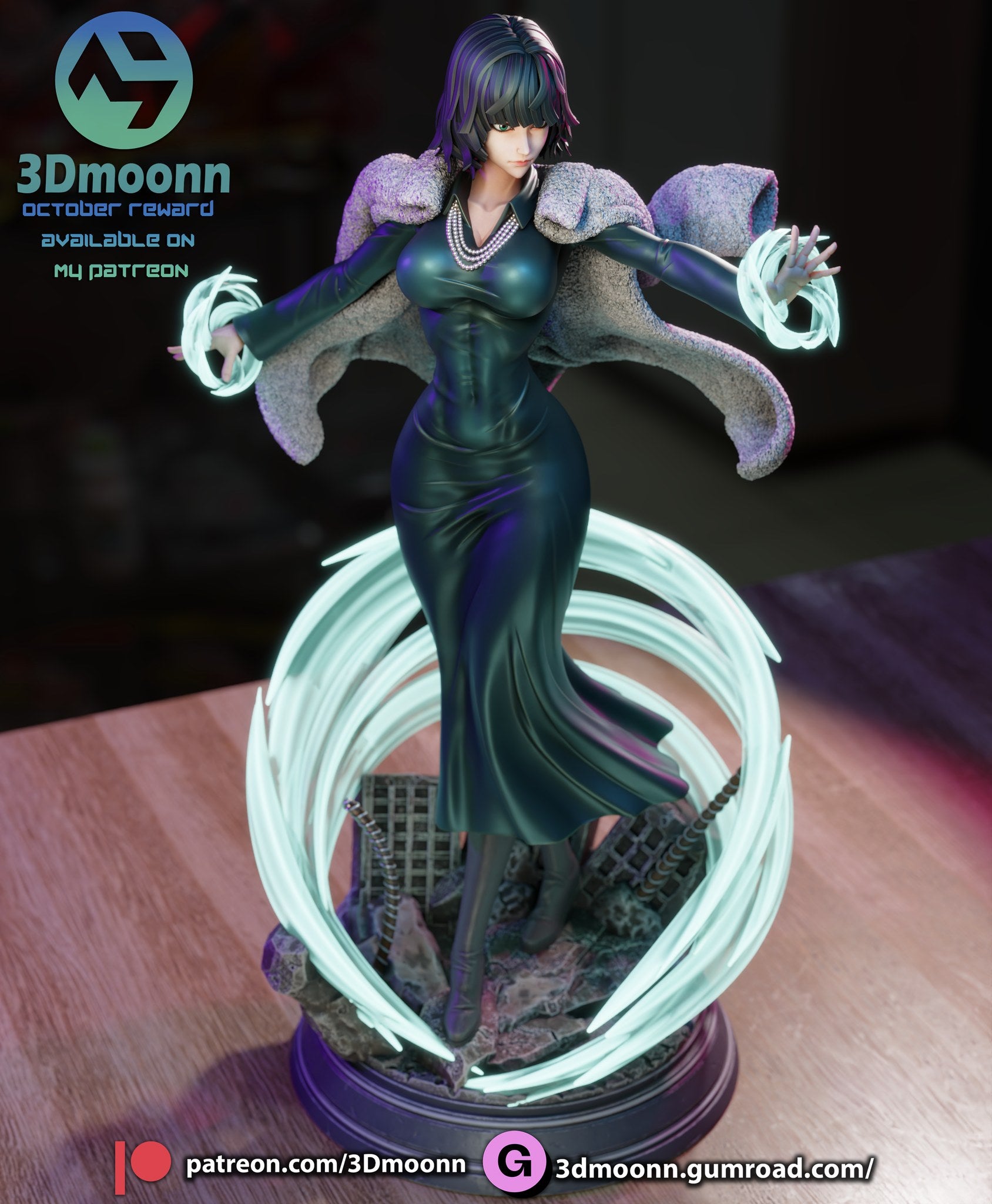 fubuki one punch man 3dmoonn 3d print model