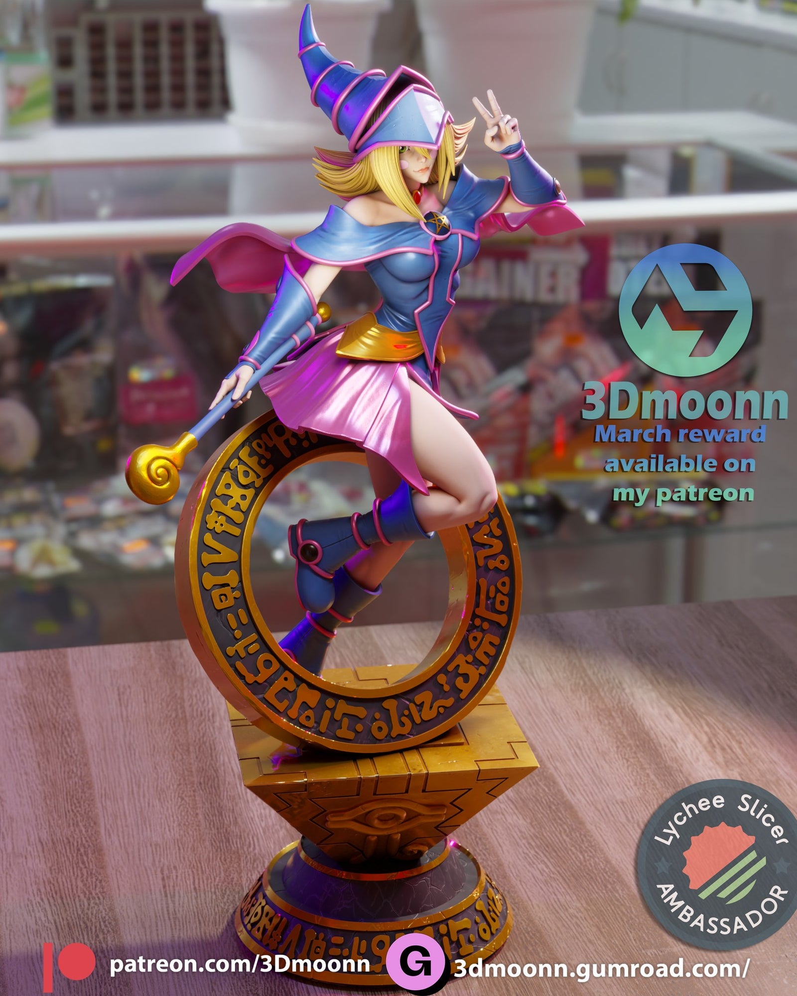 Dark Magician Girl — studio render 3