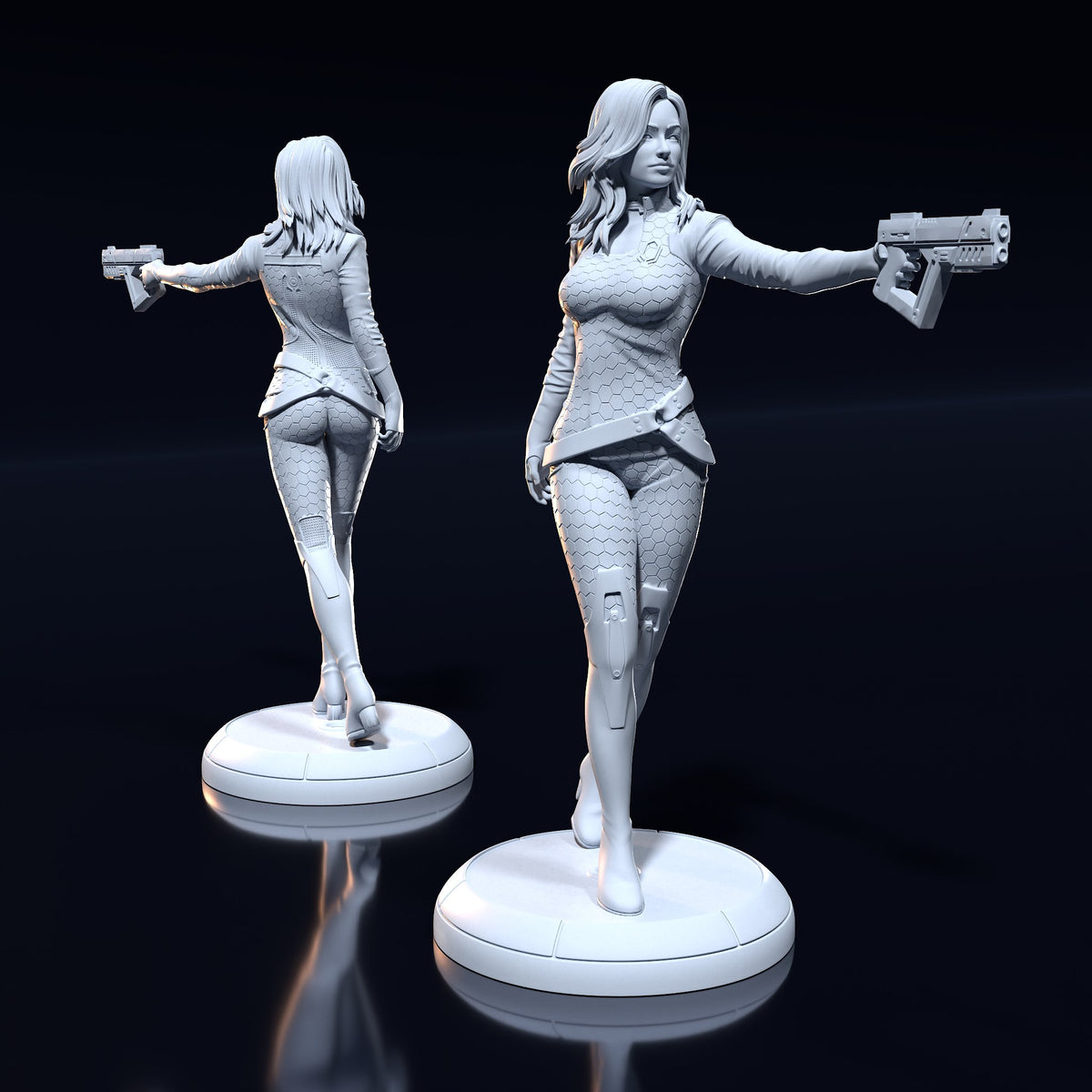 Miranda Lawson (Mass Effect) resin figure by h3LLcreator — studio render 2