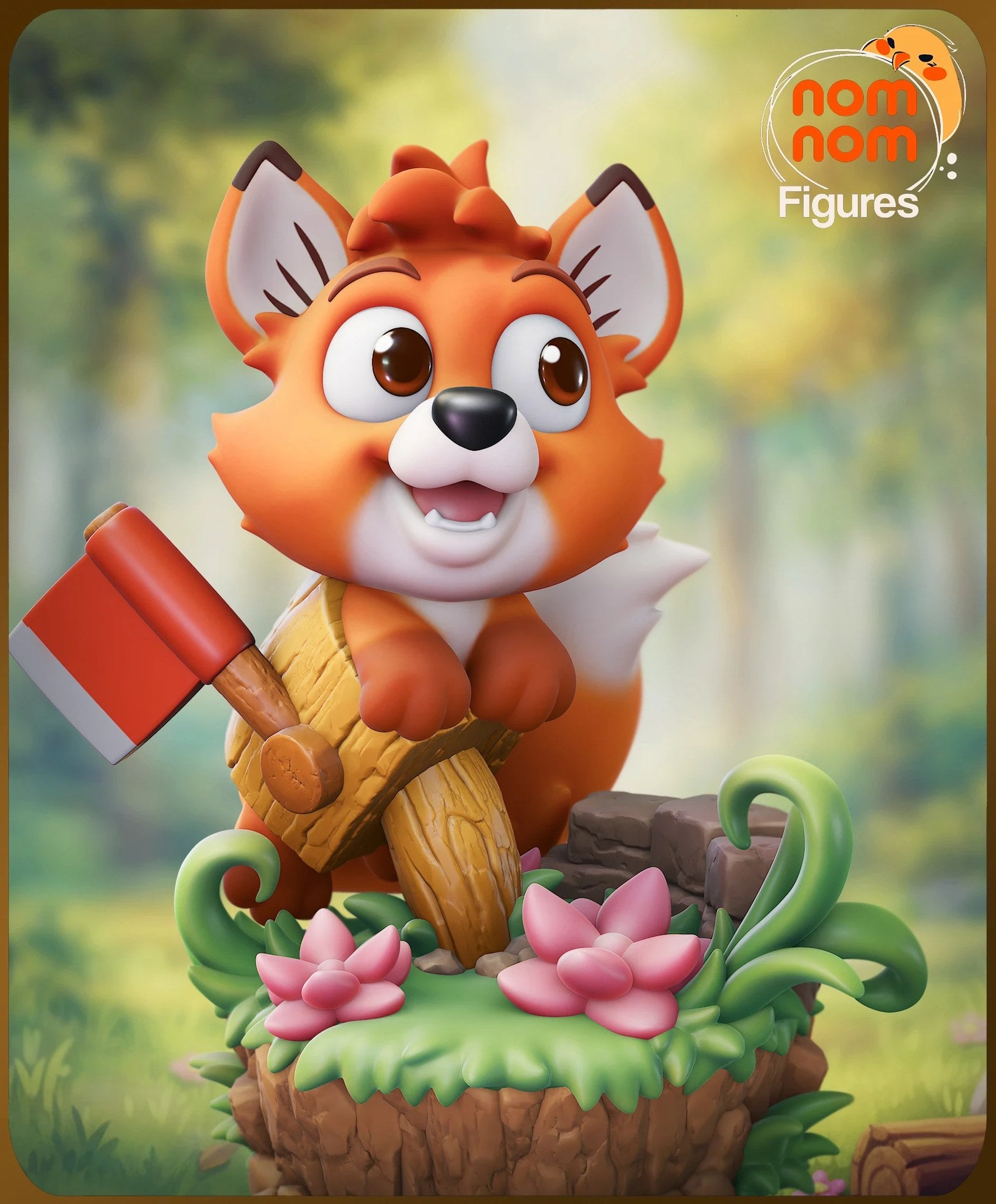 Tod The Fox and the Hound Chibi resin figure by NomNom Figures — studio preview 1
