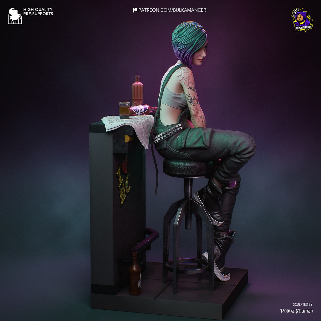 Judy Alvarez (Cyberpunk 2077) resin figure by Bulkamancer — studio render 7