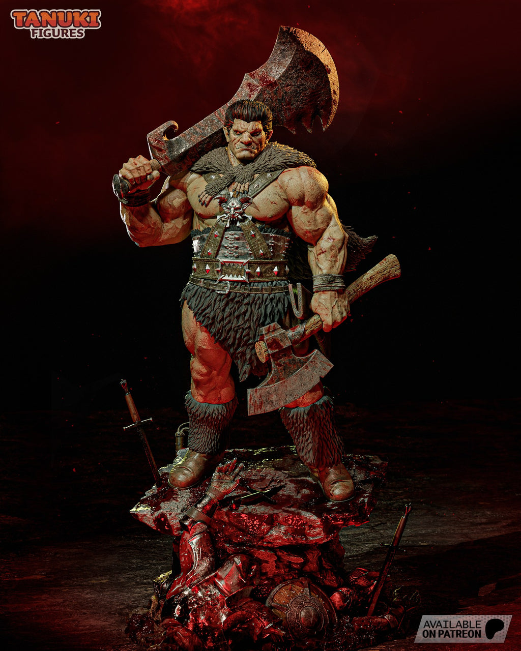 Zodd (Berserk) resin figure by Tanuki Figures — studio render 1