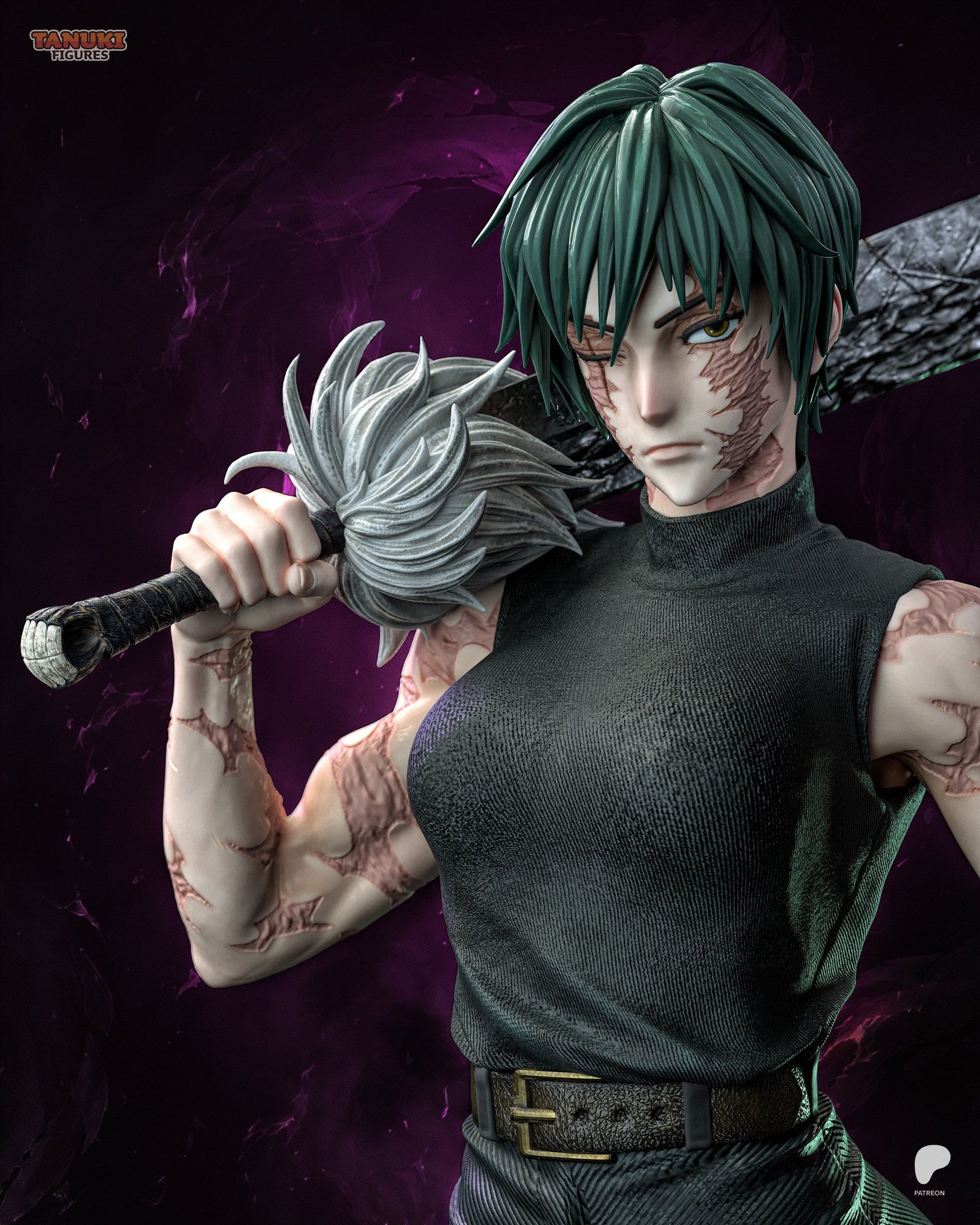 Maki Zenin (Jujutsu Kaisen) resin figure by Tanuki Figures — studio render 6