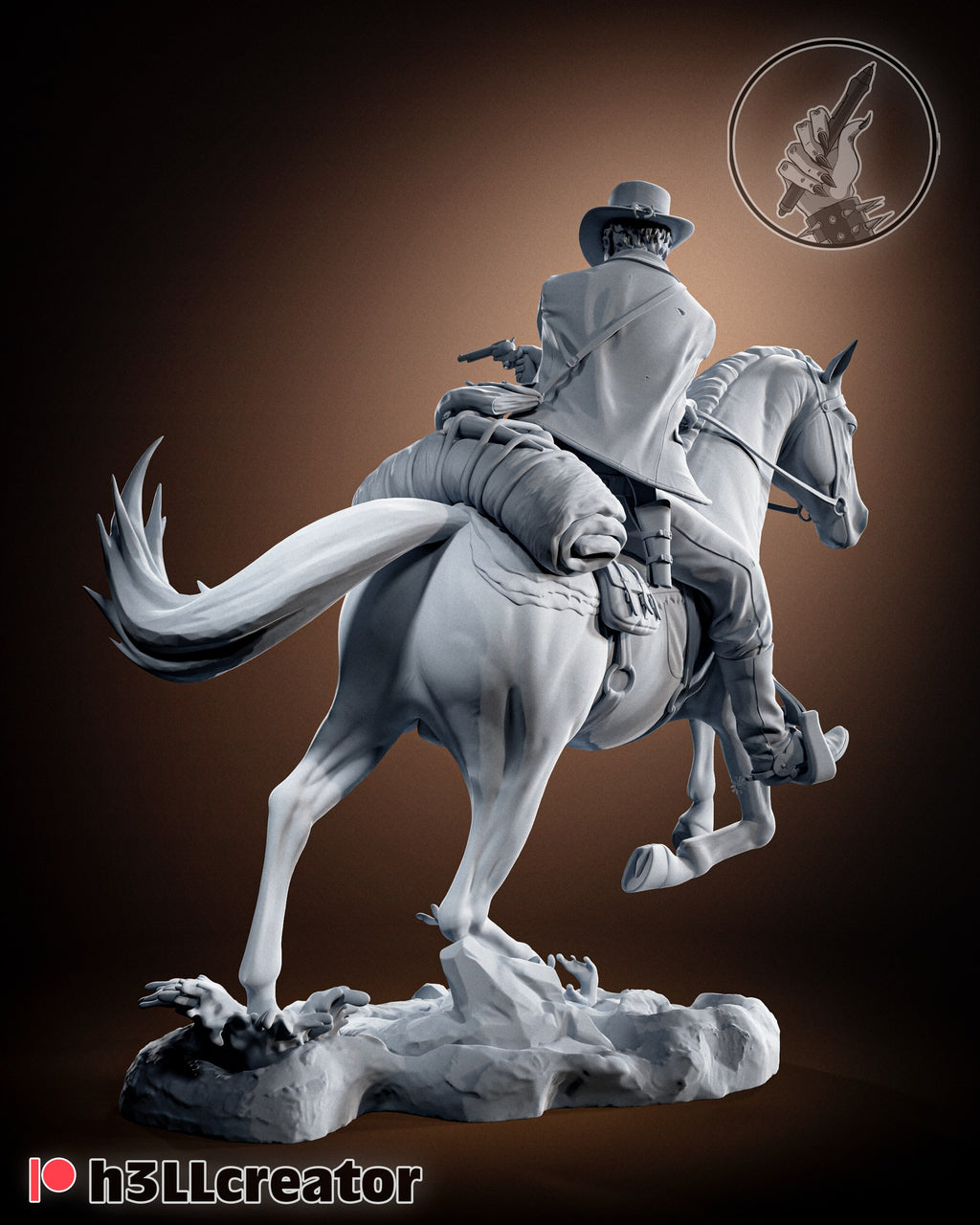 Arthur Morgan (Red Dead Redemption) resin figure by h3LLcreator — studio render 5